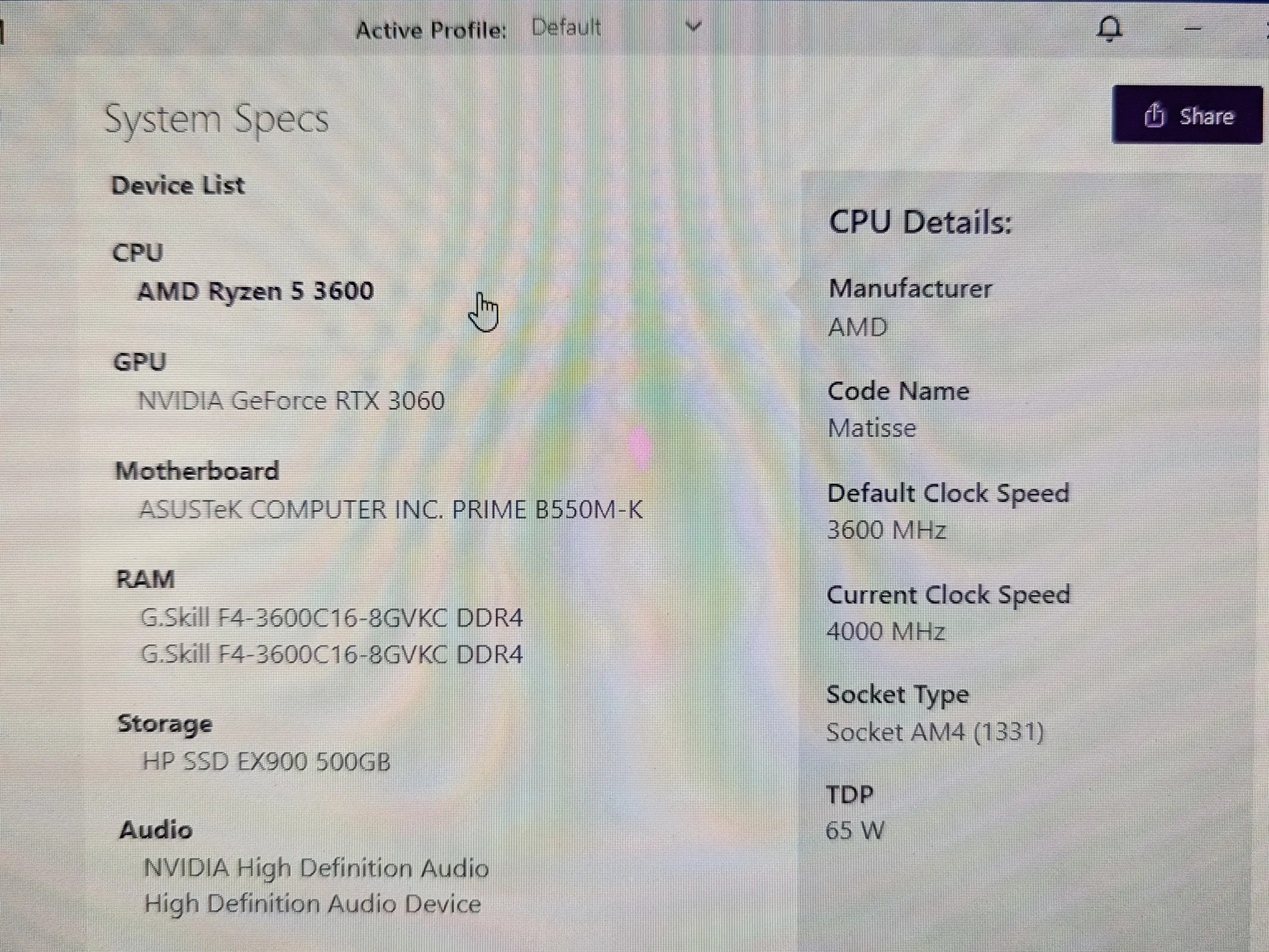 JT-2 | Ryzen 5 3600 | RTX 3060 | 16GB RAM | 500GB SSD | Wi-Fi | Windows