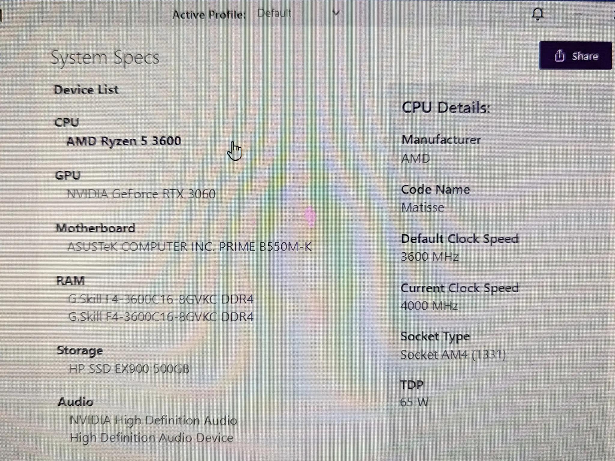 JT-2 | Ryzen 5 3600 | RTX 3060 | 16GB RAM | 500GB SSD | Wi-Fi | Windows