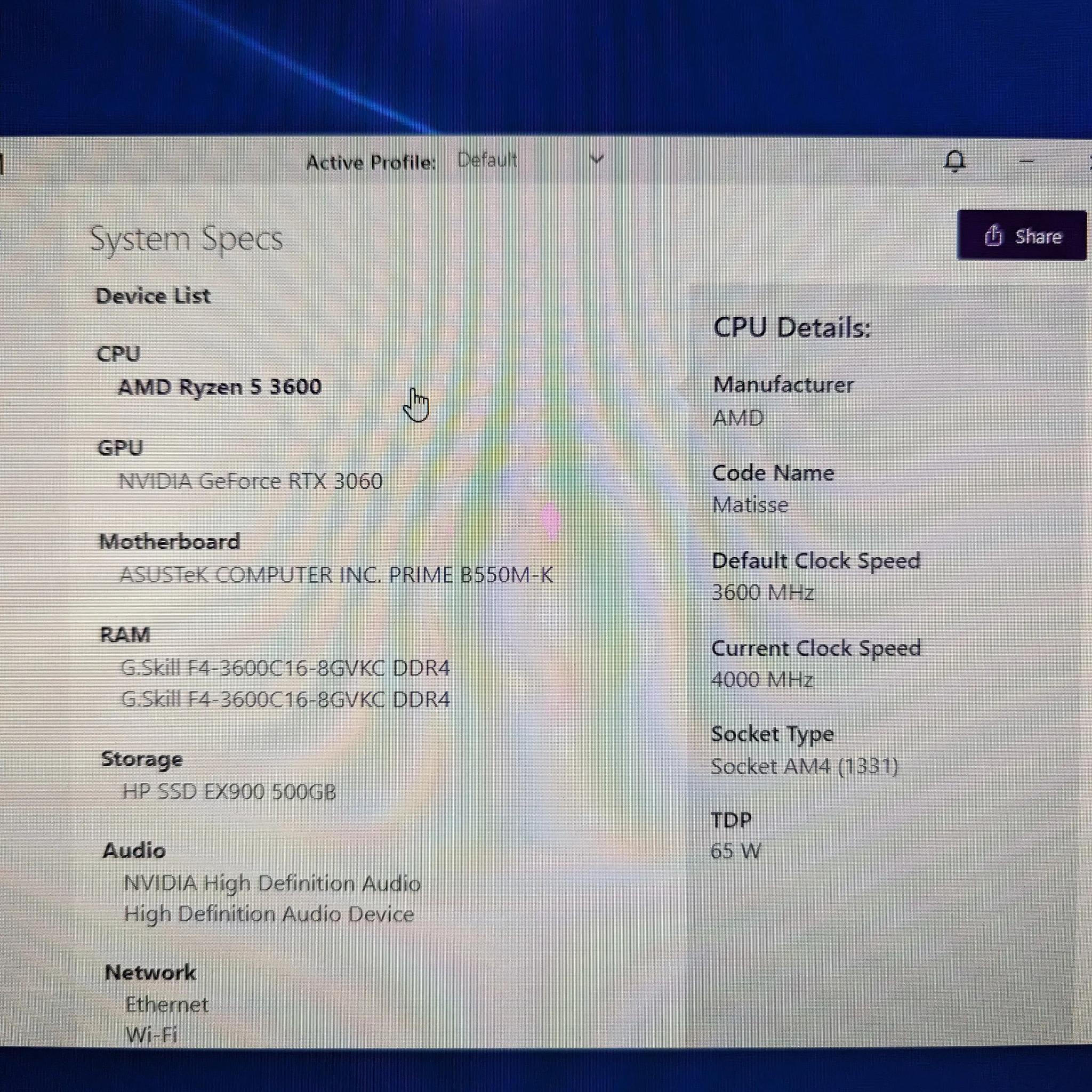 JT-2 | Ryzen 5 3600 | RTX 3060 | 16GB RAM | 500GB SSD | Wi-Fi | Windows