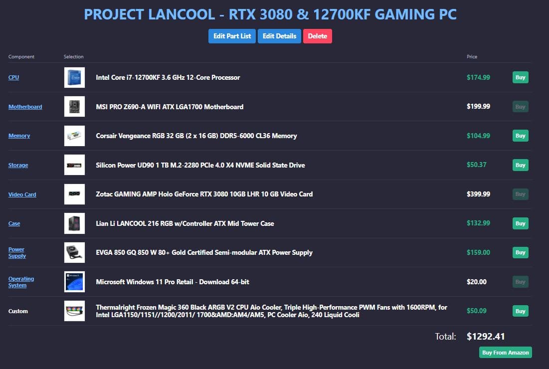 *Price to Performance King* RTX 3080 - i7-12700KF - 32GB DDR5 - 1TB SSD - 1440P/4K GAMING PC N.I.B.
