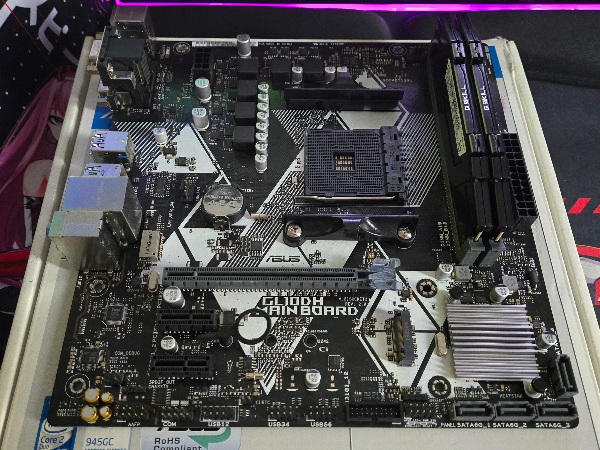 ASUS Strix GL10DH Motherboard Bundle | Ryzen 7 3700X | 32GB DDR4 (2x16GB) | AMD Wraith Prism