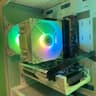 White GLASS Gaming PC| Intel i5 / Amd RX580 / 8GB / 500GB SSD Win 10 Pro WiFi