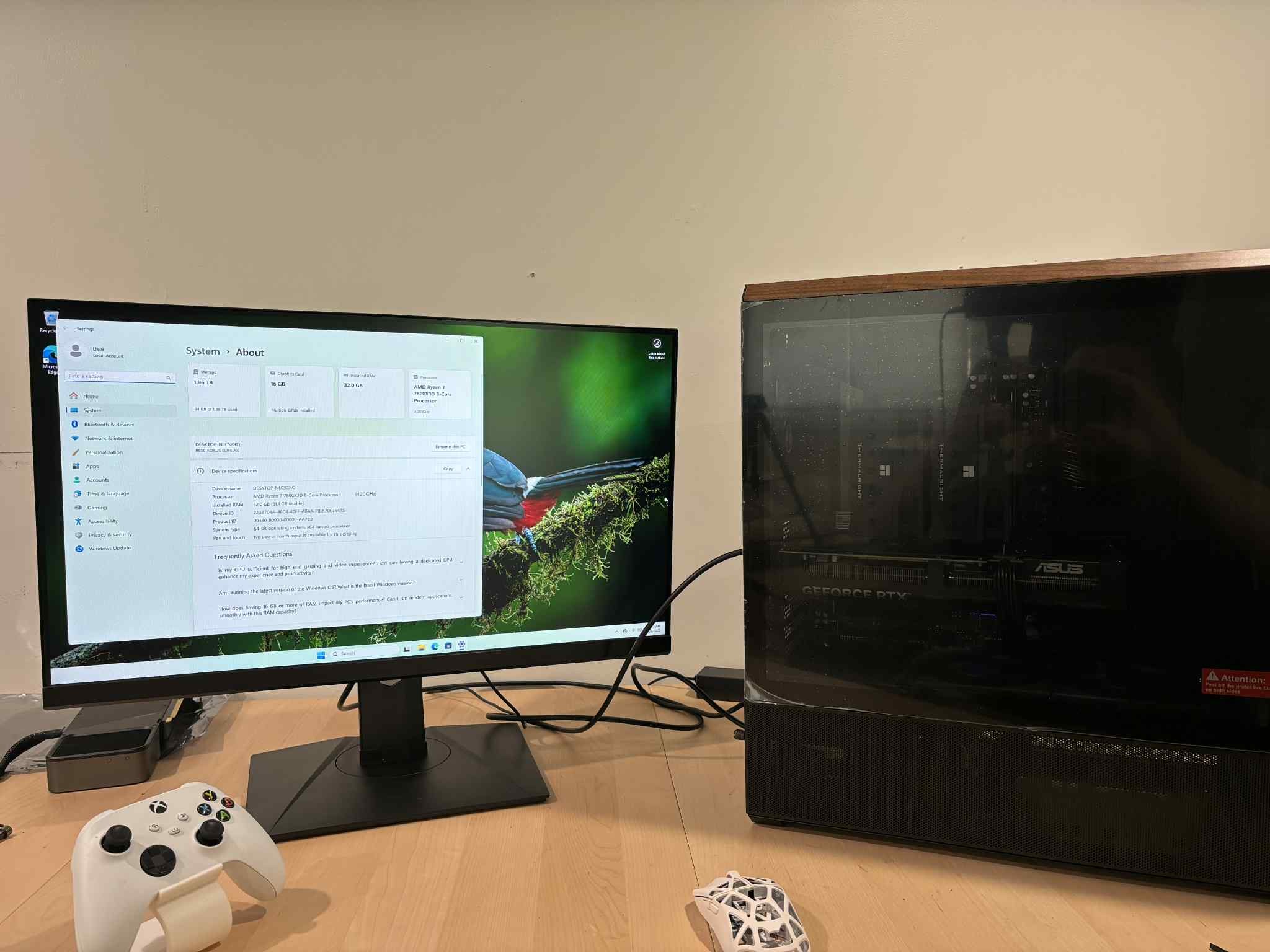7800X3D + RTX 5070 Ti | Lian Li 217 Wood Build | 1440p/4K Gaming Beast – RGB-Free Minimalist