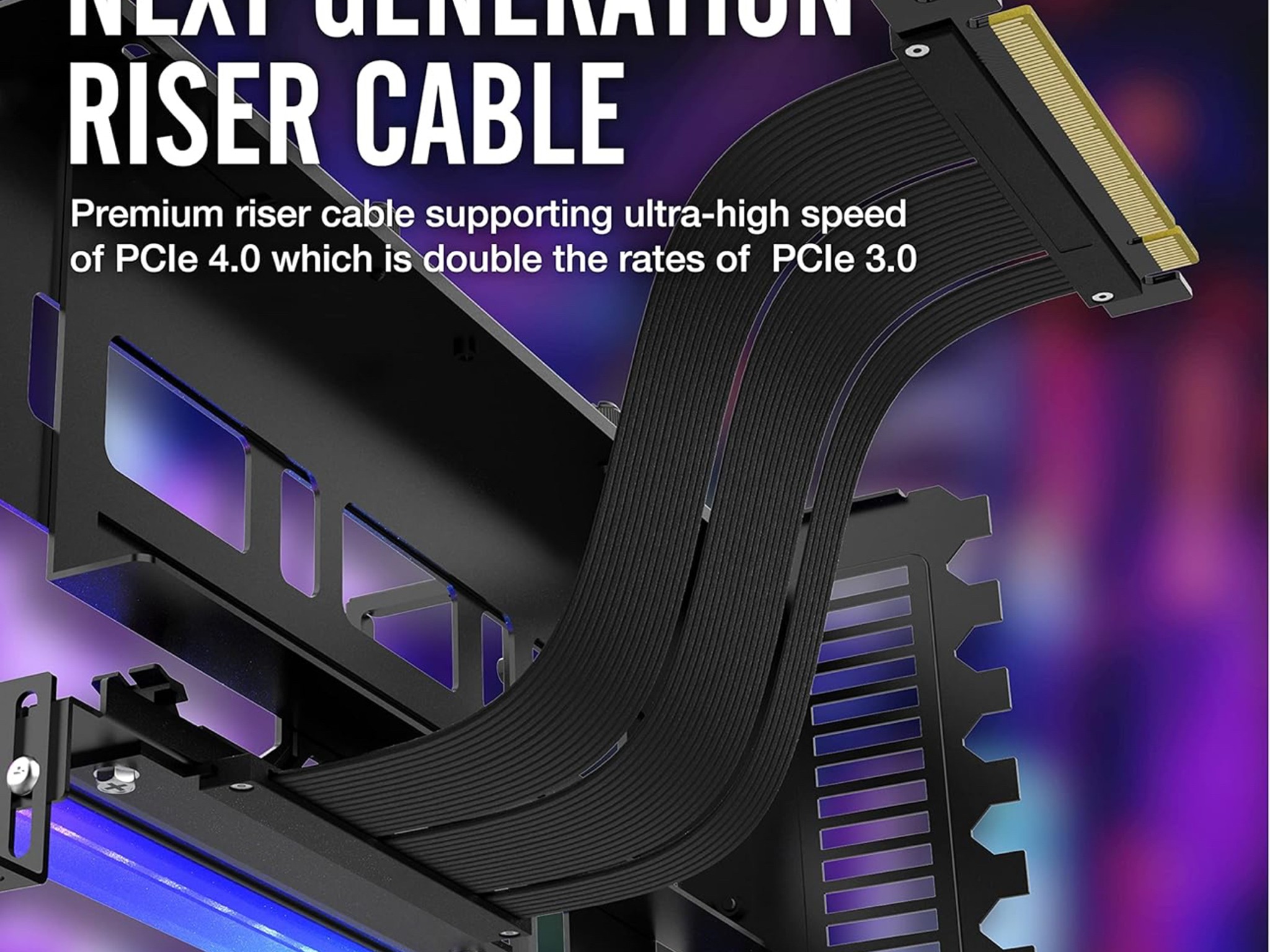 Black EZDIY-FAB Vertical GPU mount