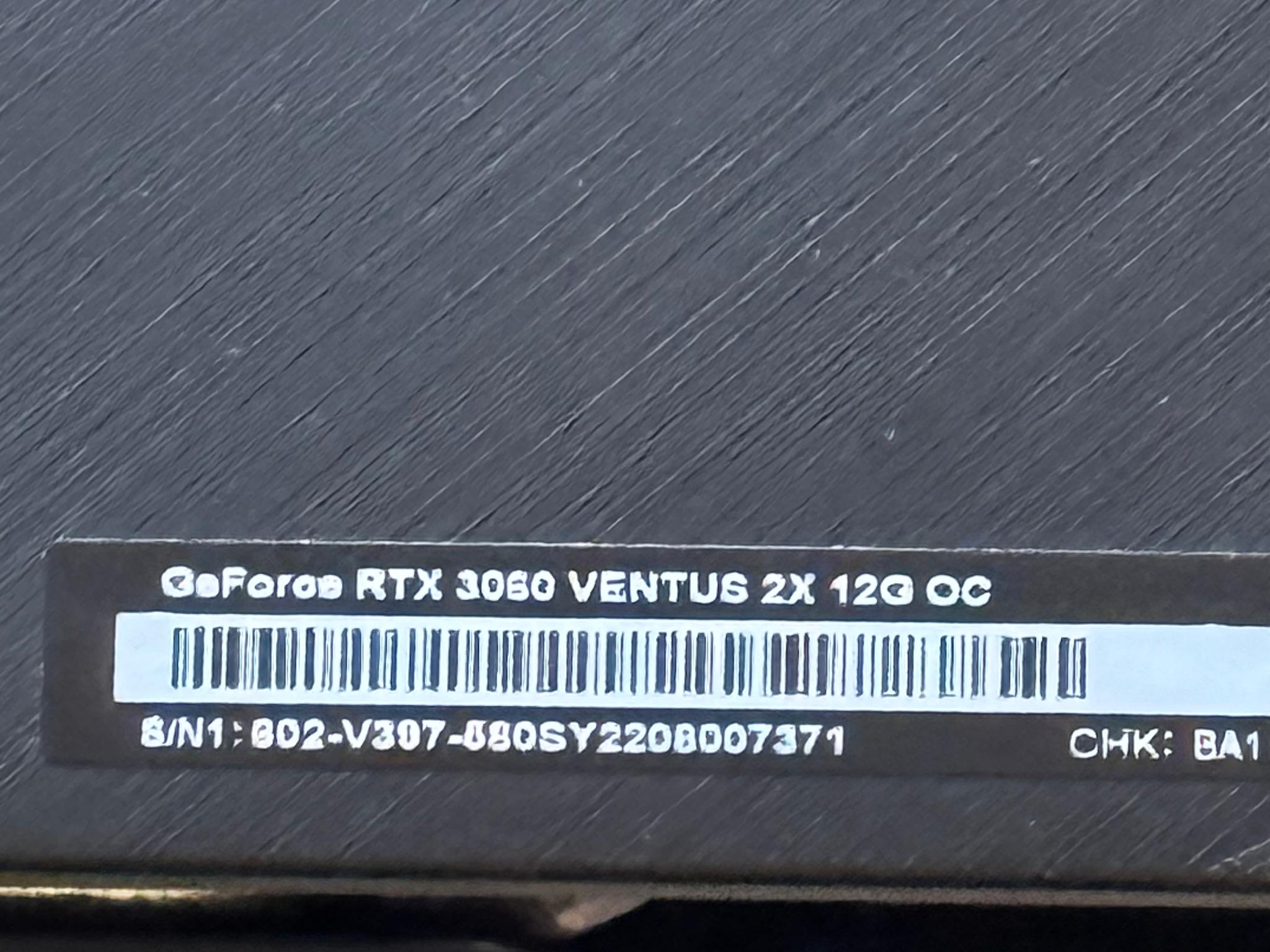 MSI NVIDIA GeForce RTX 3060 VENTUS 2X OC 12GB GDDR6 Graphics Card