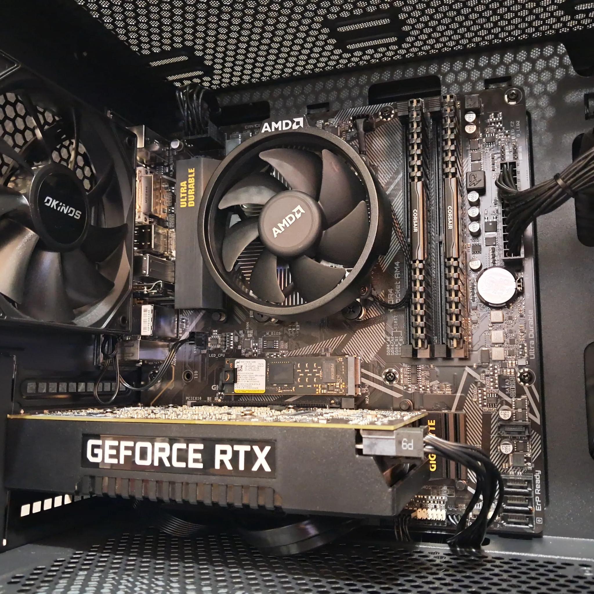 🪵Sleek Woodgrain Gaming PC!🪵RTX 2060 Super 8GB | Ryzen 5 3500 | 16GB DDR4 | 1TB SSD