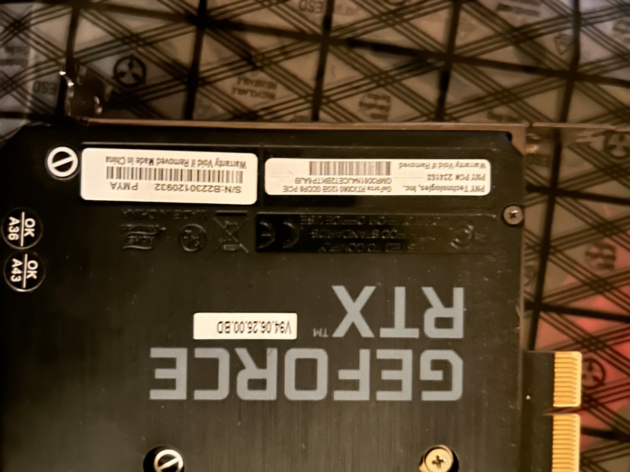 PNY XLR8 Geforce 3060 12 GB VRAM