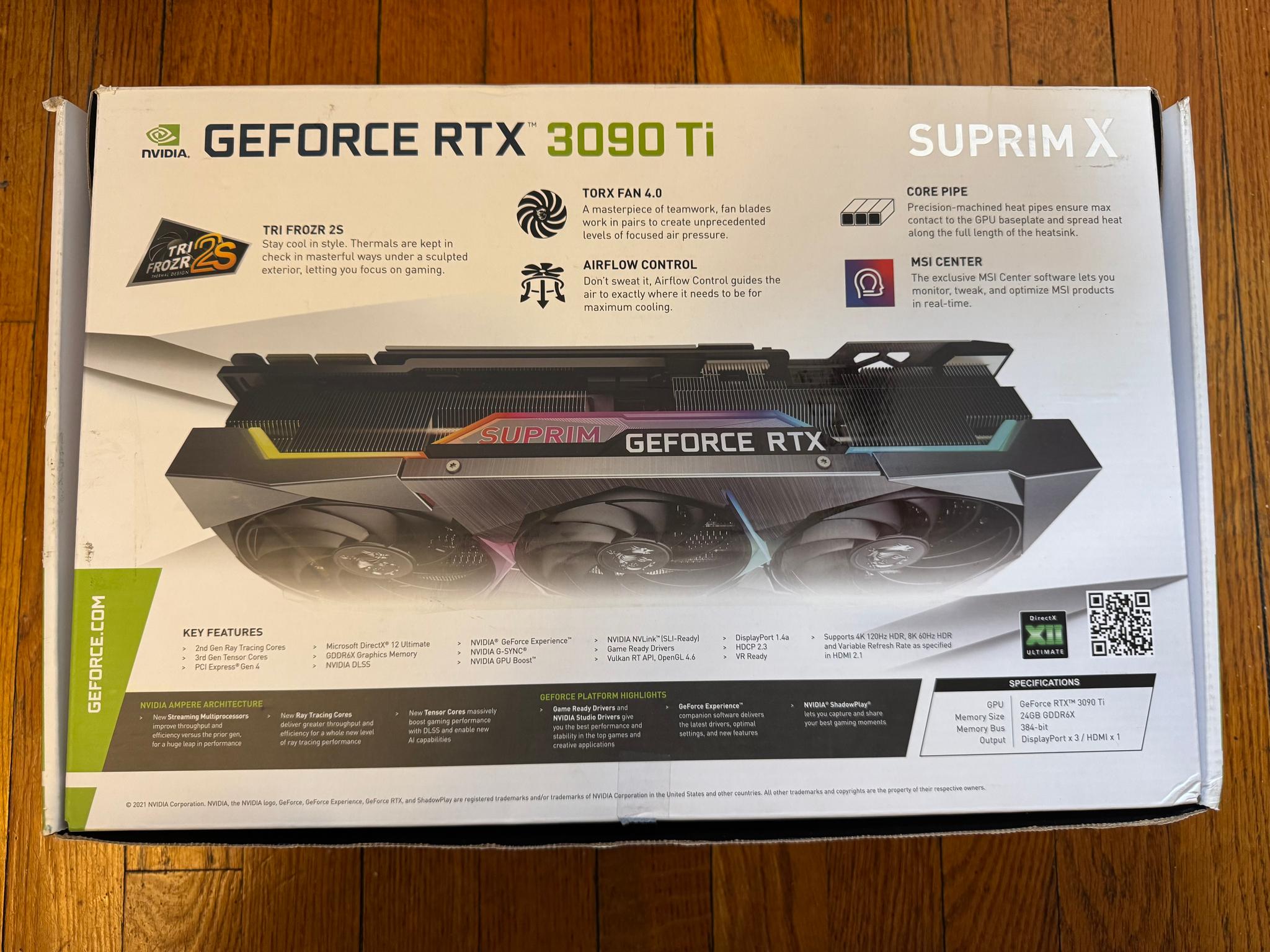 MSI GeForce RTX 3090 Ti SUPRIM 24G