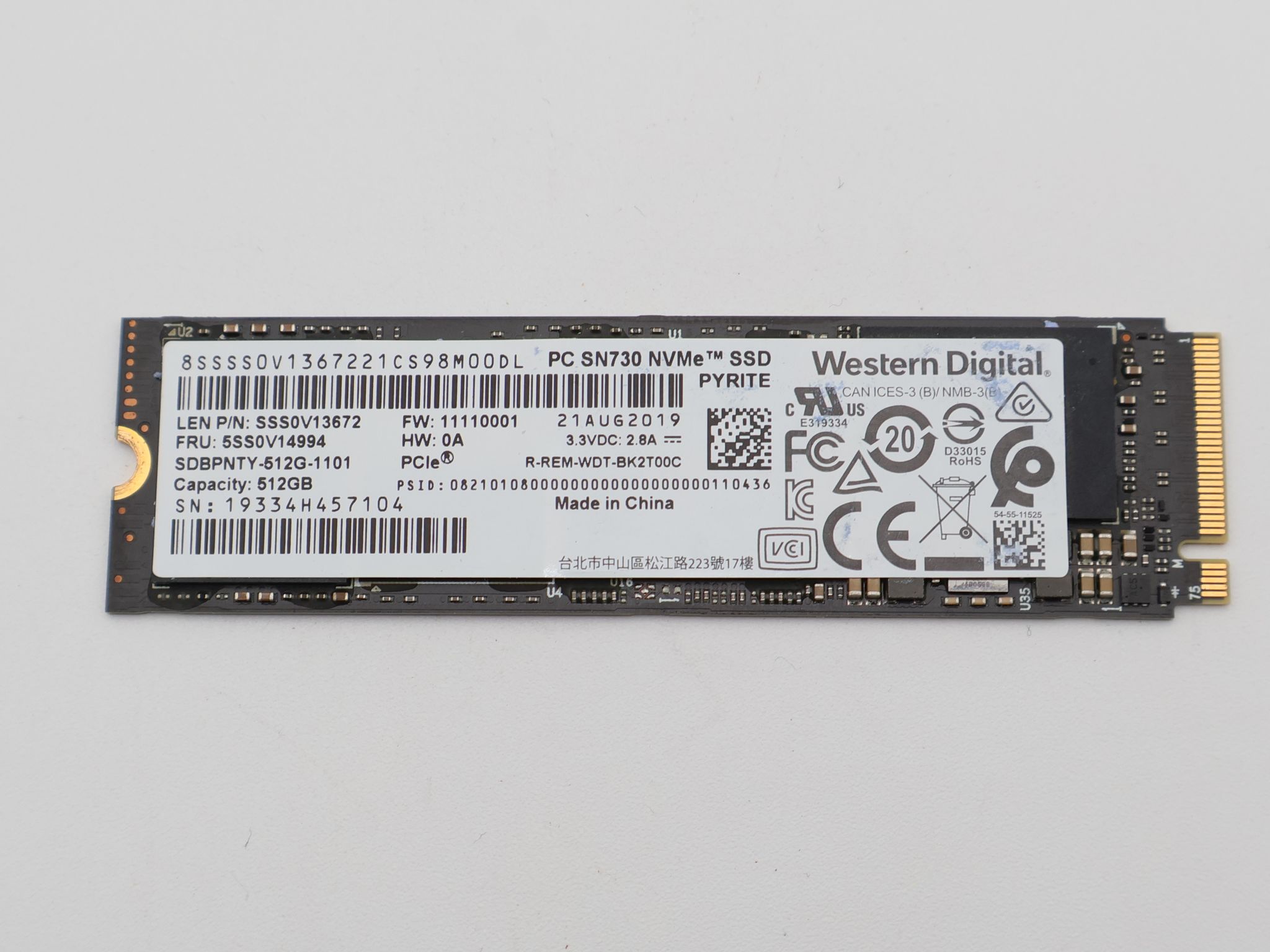 Western Digital PC SN730 512GB NVMe M.2 2280 SSD PCIe 3.0 - Tested