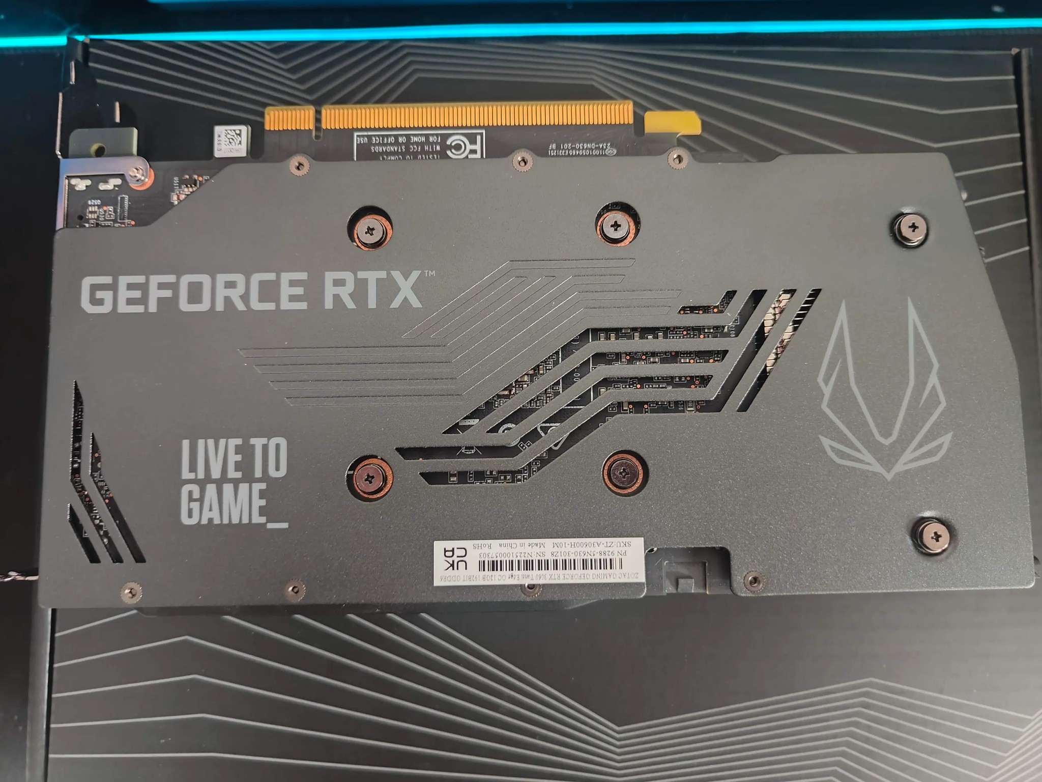 Zotac RTX 3060 12 gig Like new