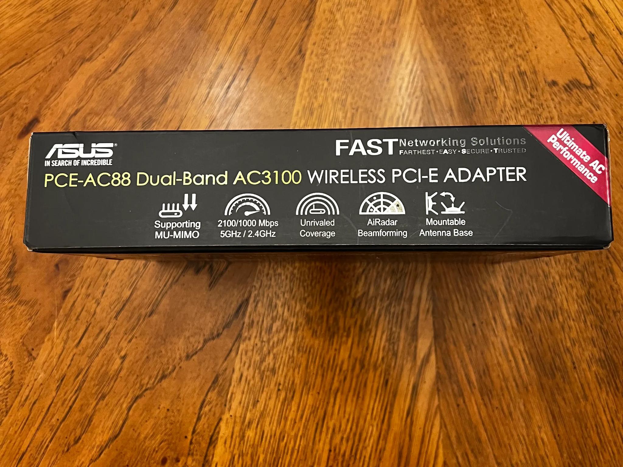 ASUS PCE-AC88 Dual-Band AC3100 Wireless PCI-E Adapter