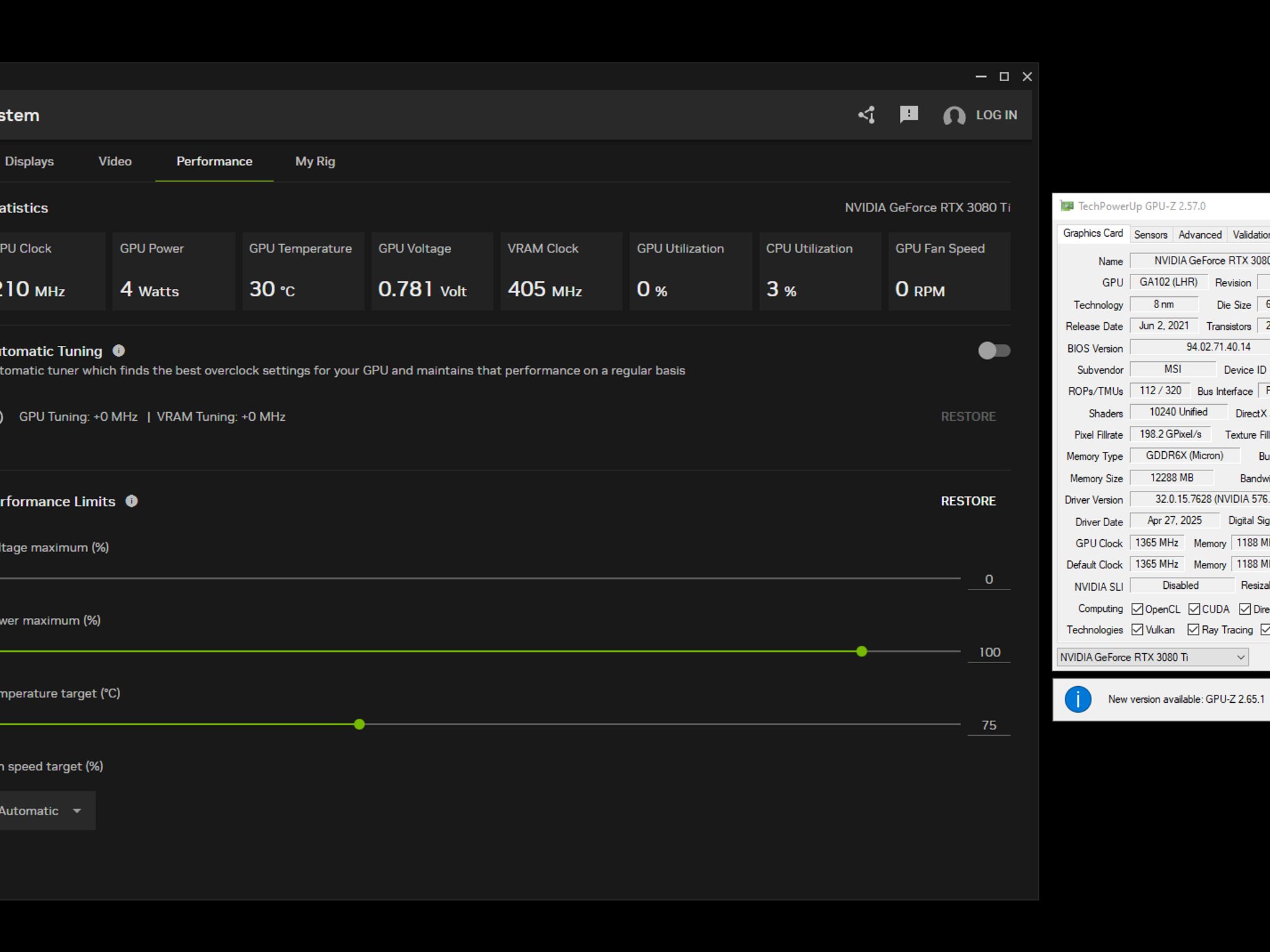 Nvidia Geforce RTX 3080 Ti 12GB MSI GAMING X TRIO