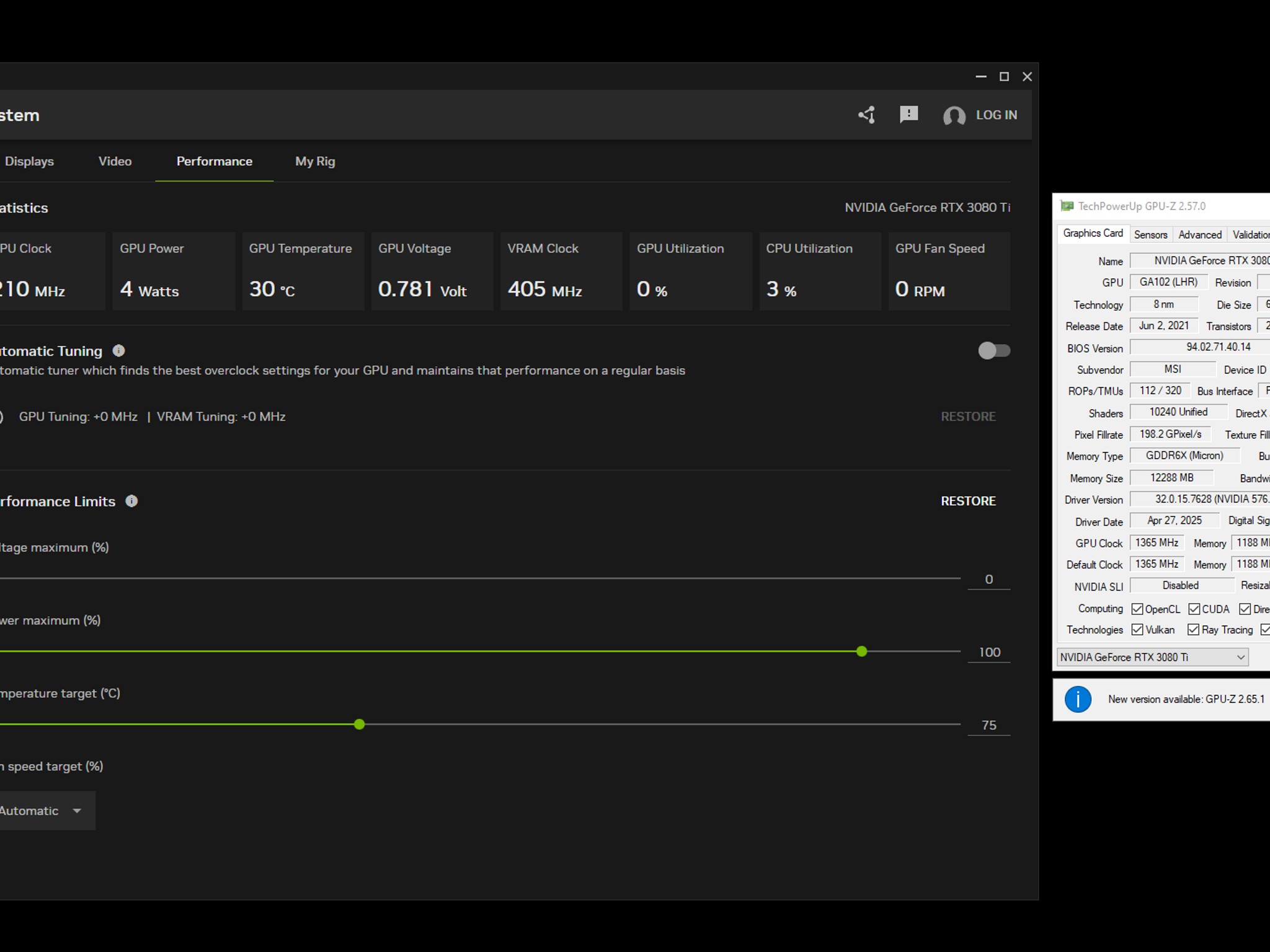 Nvidia Geforce RTX 3080 Ti 12GB MSI GAMING X TRIO