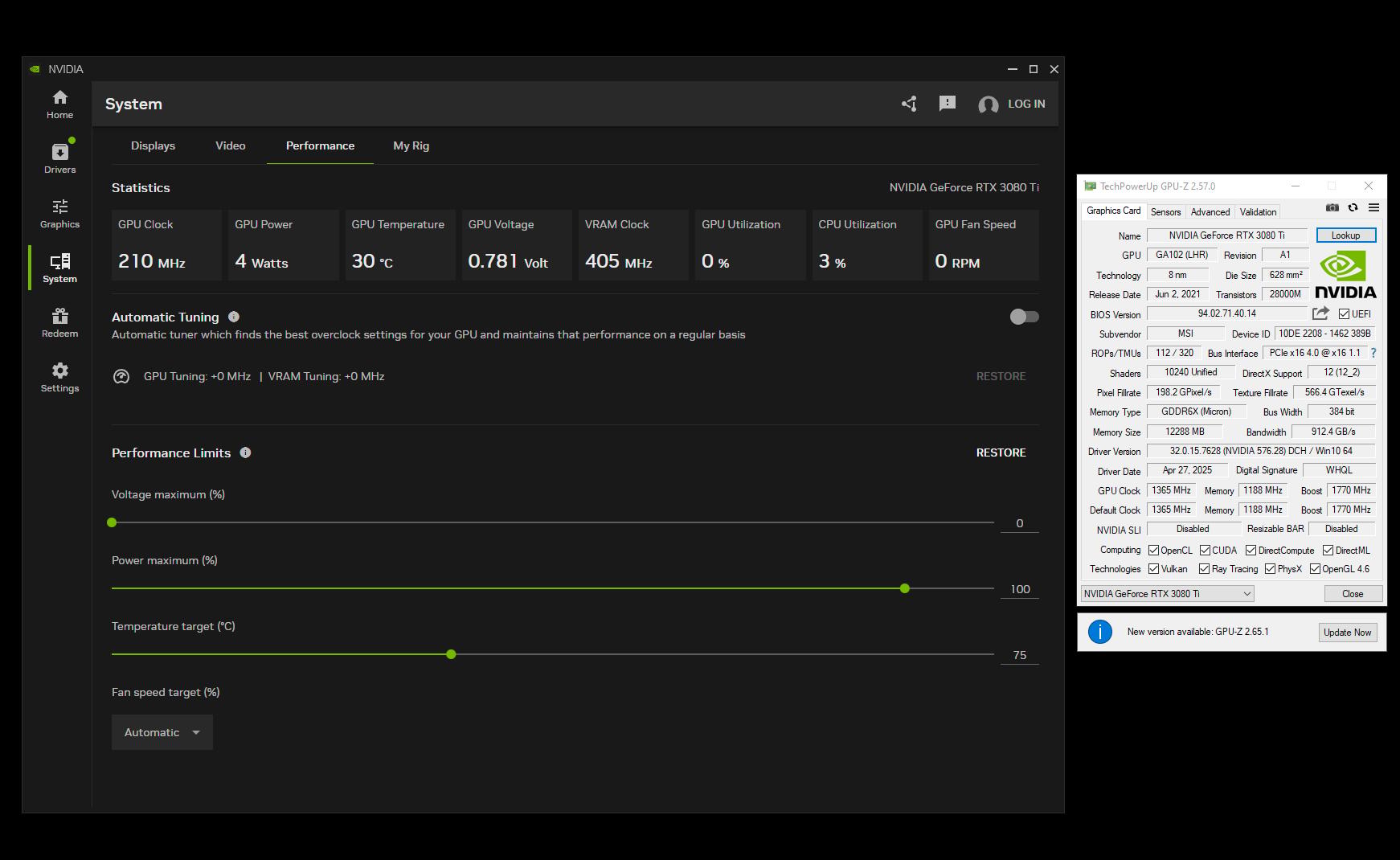Nvidia Geforce RTX 3080 Ti 12GB MSI GAMING X TRIO