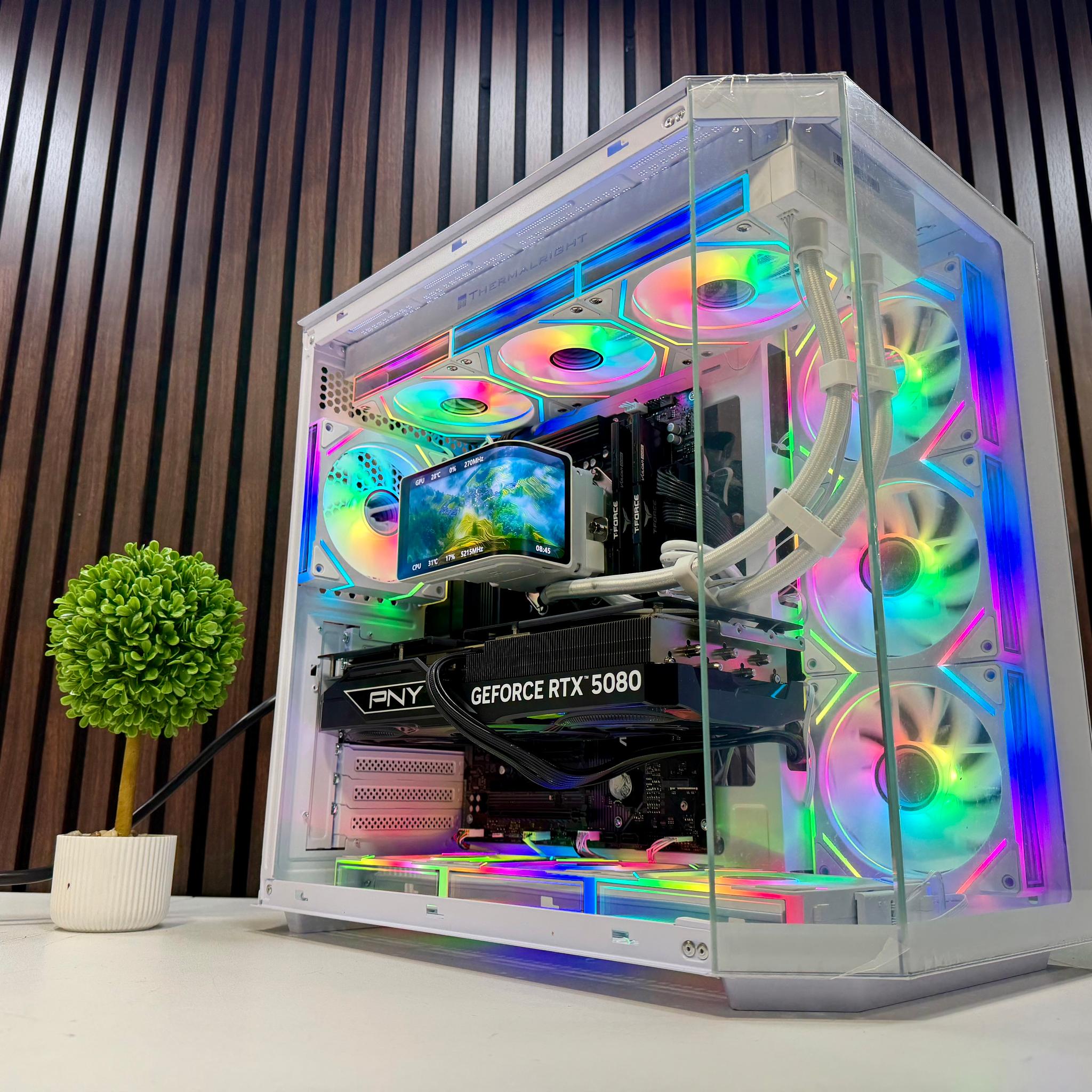 RTX 5080 | Ryzen 9800X3D | 64GB DDR5 | 2TB M.2 | 1000 Watt Gold PSU | LCD AIO