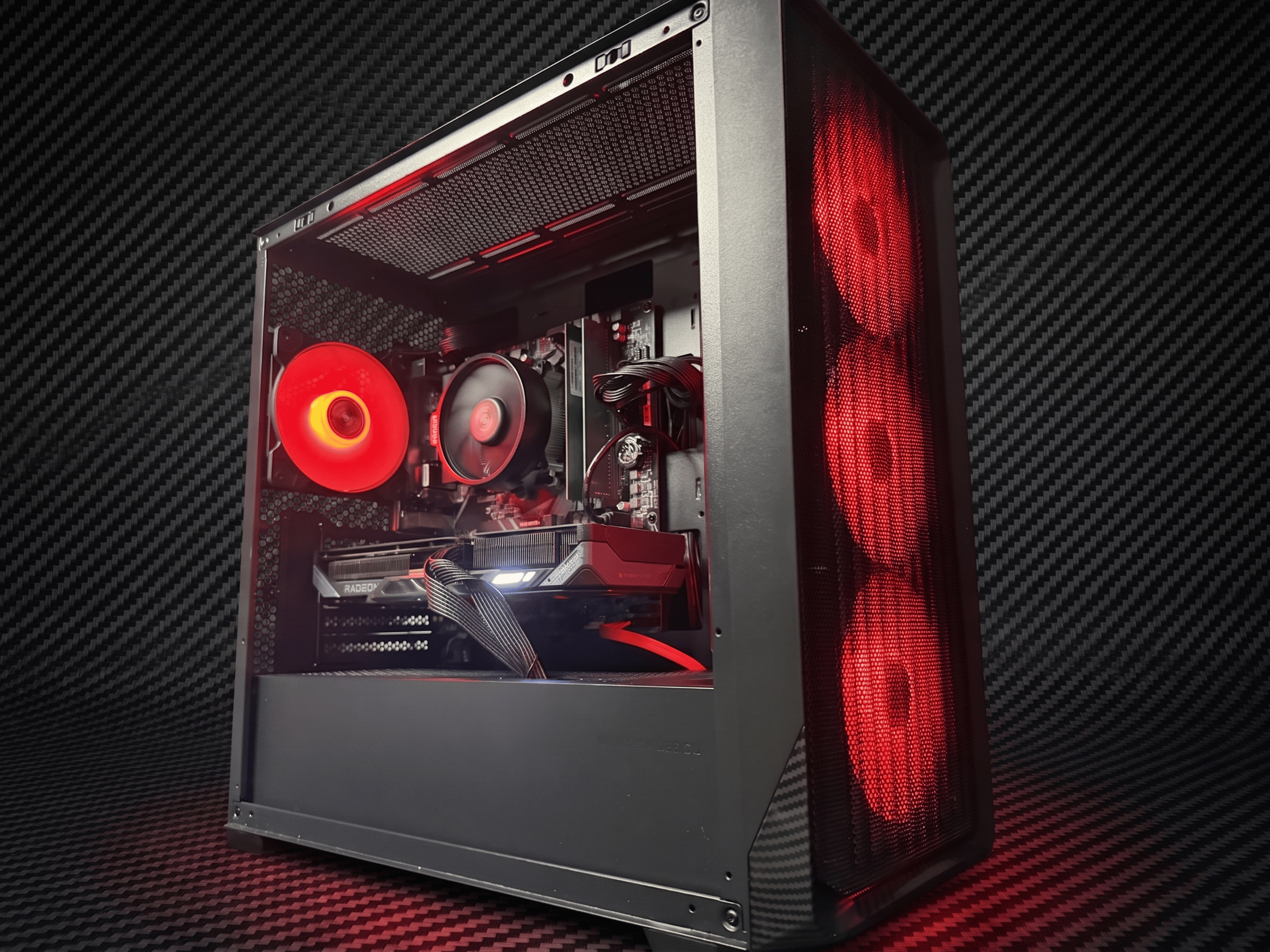 🖤⚡ DARK FIBER ⚡🖤 Ryzen 5 5500| RX 9060XT| 16 GB DDR4| 1.25 TB SSD| 650W PSU