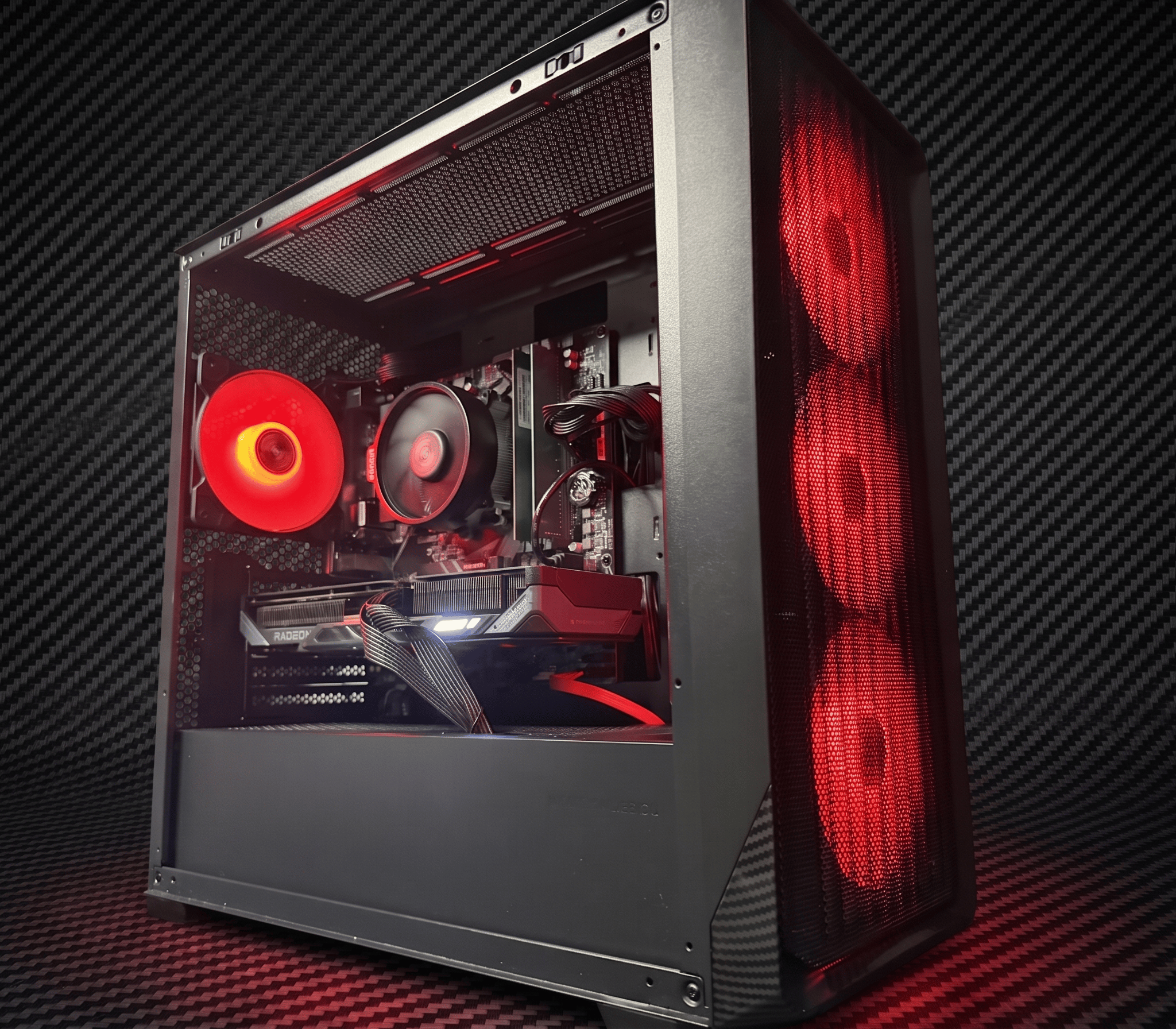 🖤⚡ DARK FIBER ⚡🖤 Ryzen 5 5500| RX 9060XT| 16 GB DDR4| 1.25 TB SSD| 650W PSU