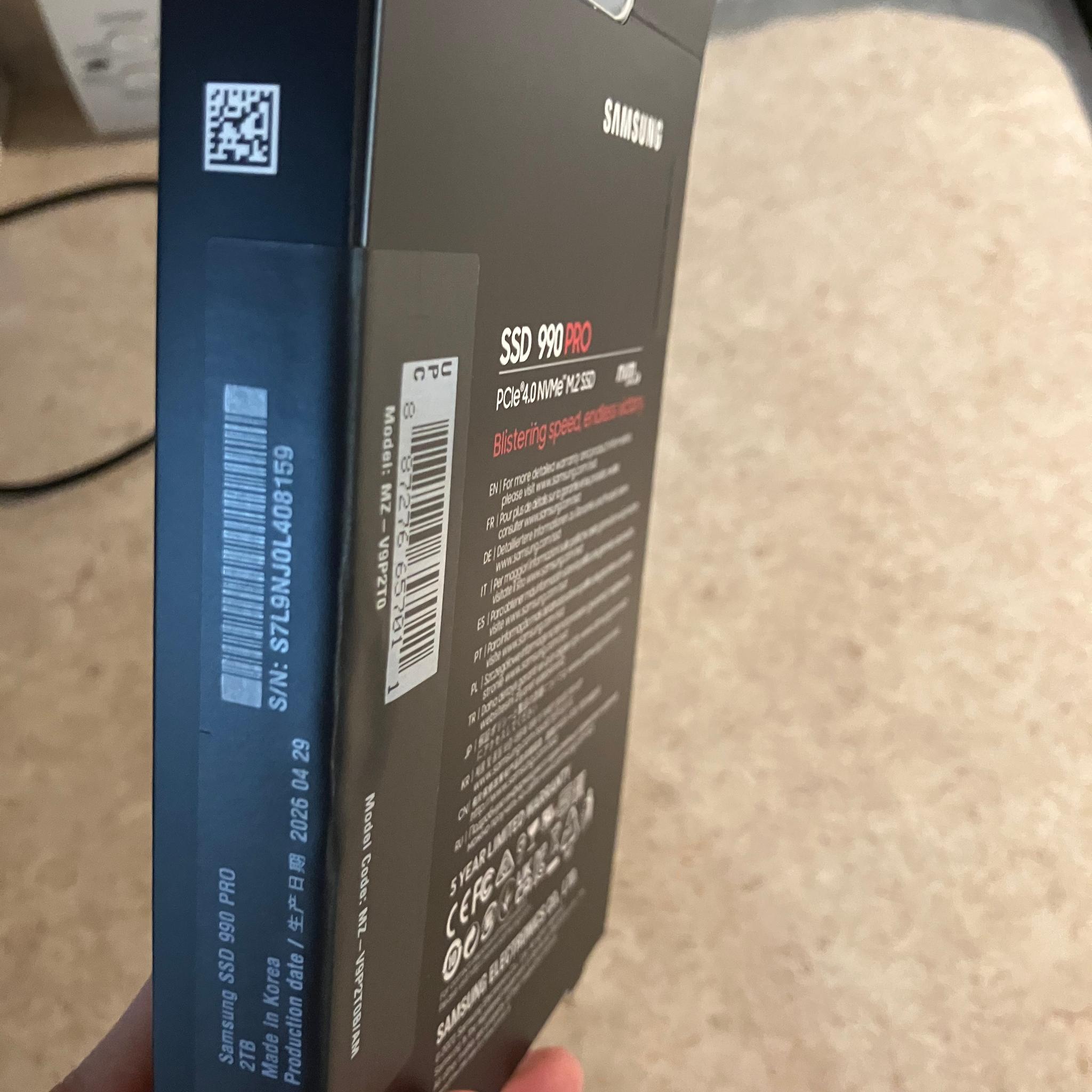 Samsung 990 PRO 2TB NVME SSD