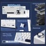 AULA F99 PRO (BRAND NEW) Blue White, Wireless Mechanical 95% LEOBOG Nimbus Switches w/ Knob