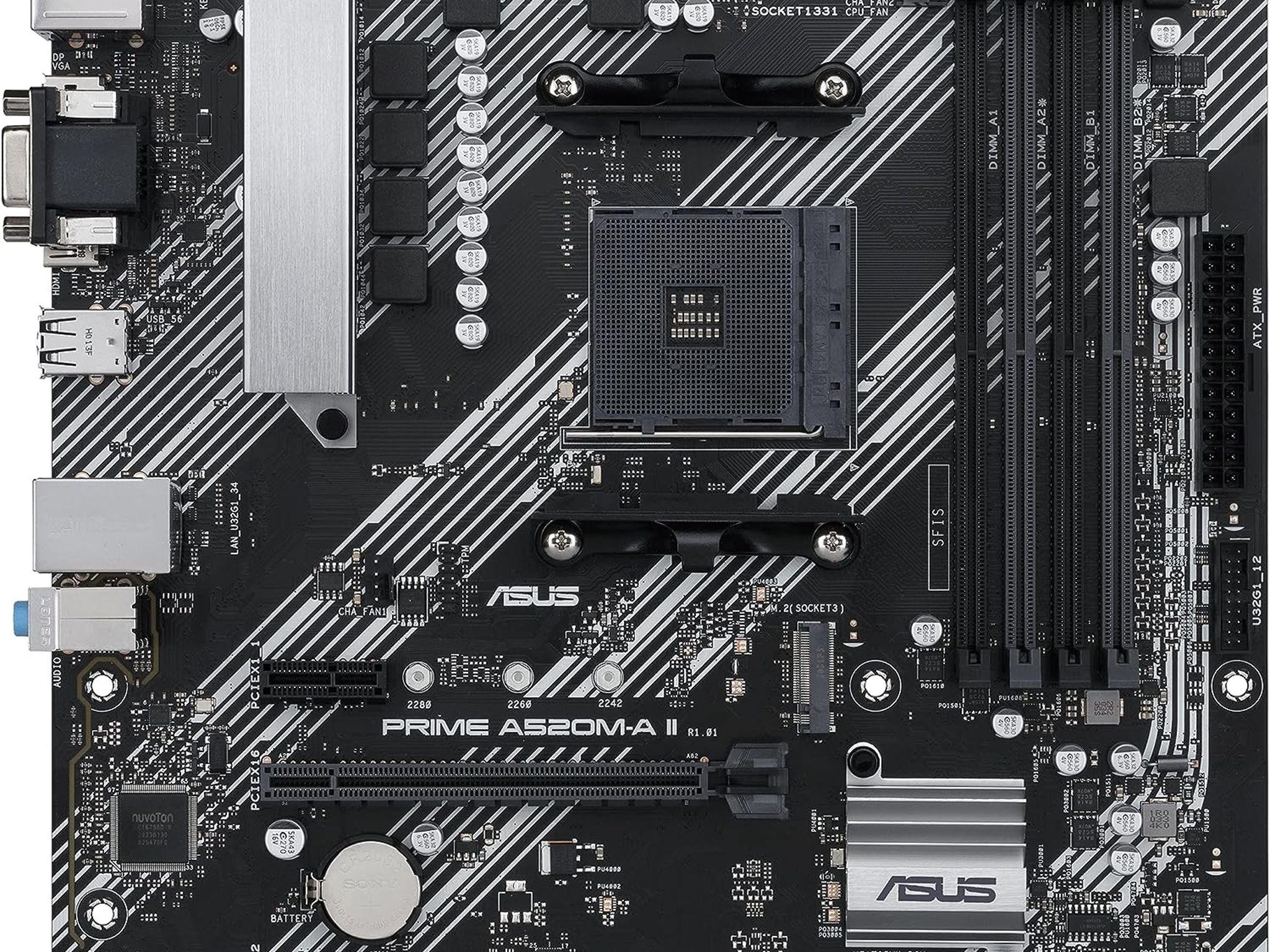 ASUS PRIME A520M-A II-CSM AMD A520 AM4 DDR4 MicroATX Desktop Motherboard