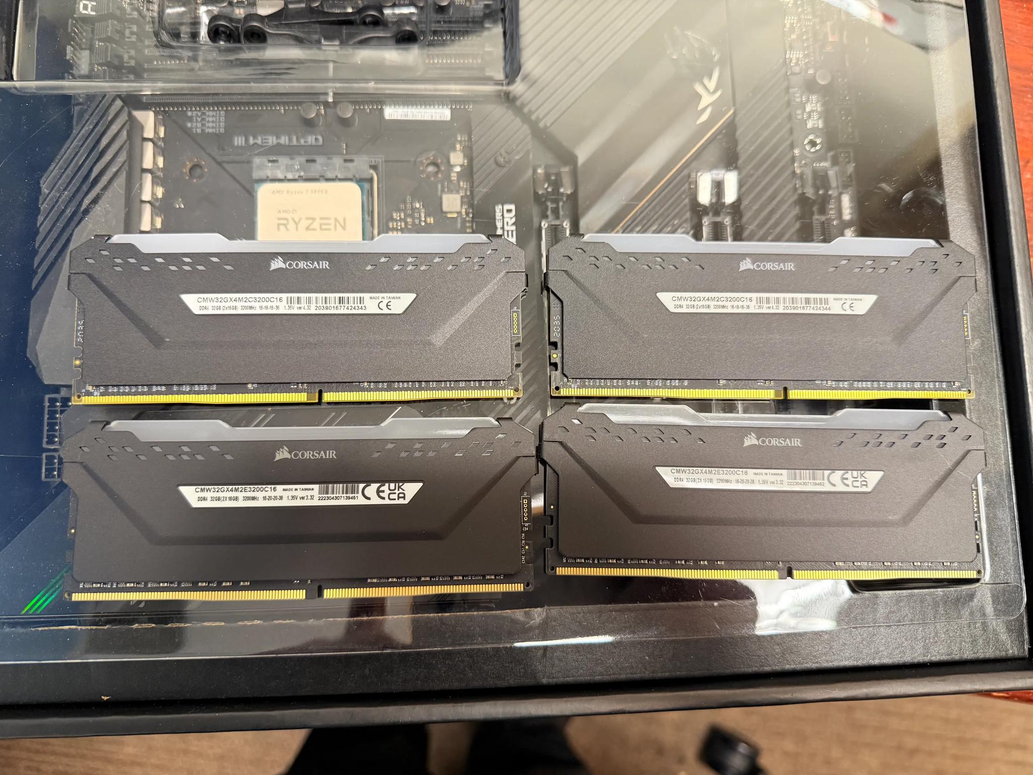 Ryzen 7b 5800x Asus X570 MoBo and 64Gb DDR4