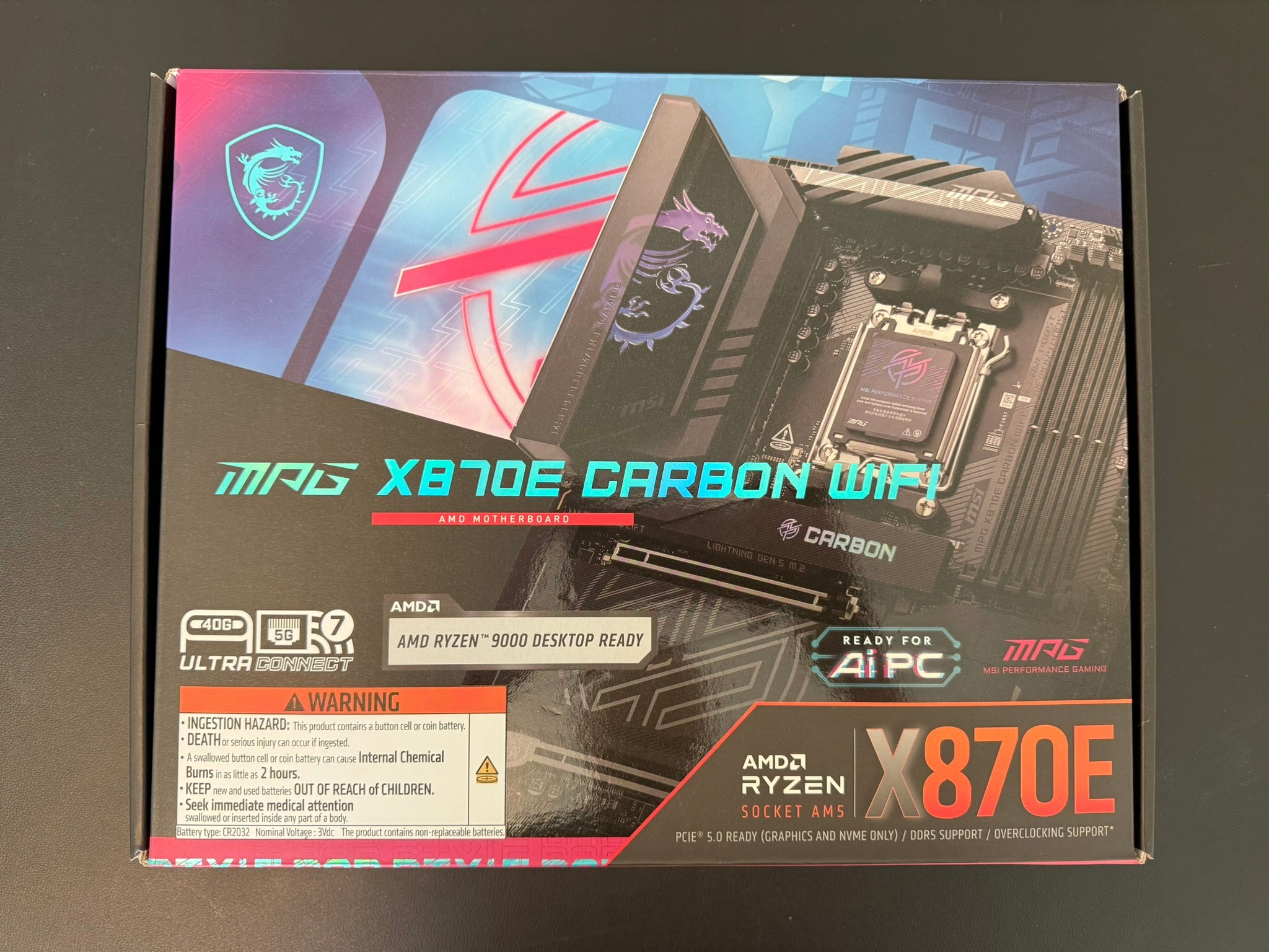 MSI MPG X870E Carbon WiFi AM5 ATX | High-End Board | Bent Pins | Repair