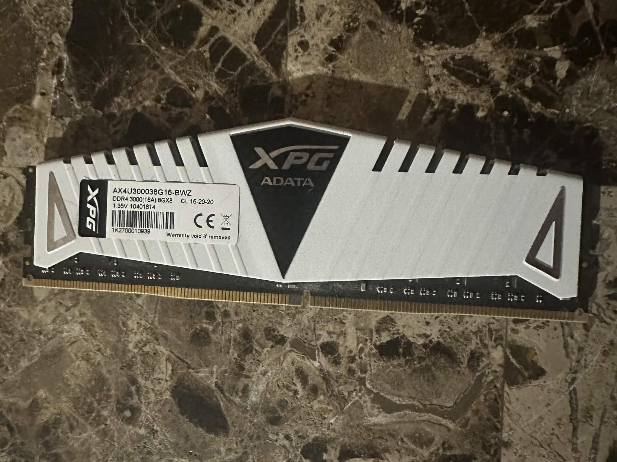 ADATA XPG 8GB DDR4 3000MHz Desktop RAM (White) – Tested Working