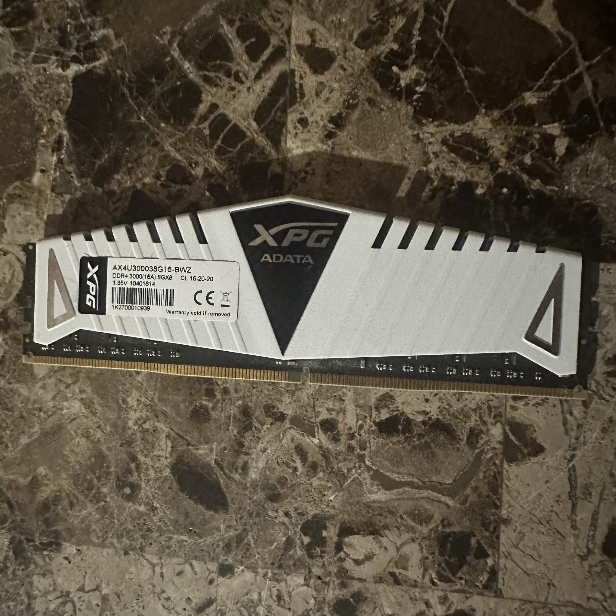 ADATA XPG 8GB DDR4 3000MHz Desktop RAM (White) – Tested Working