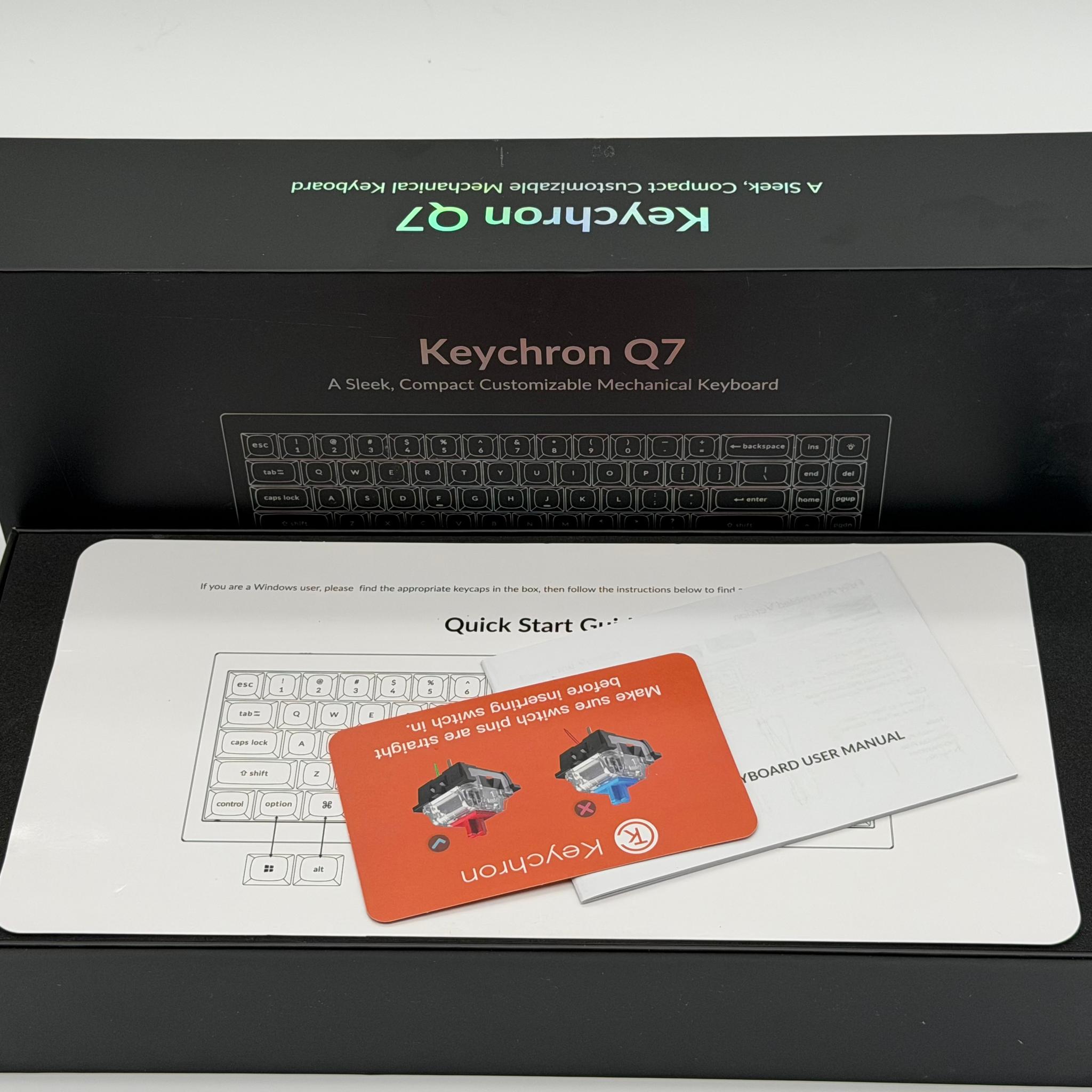 Keychron Q7 QMK Mechanical Keyboard Gateron G Pro Blue/Carbon Black