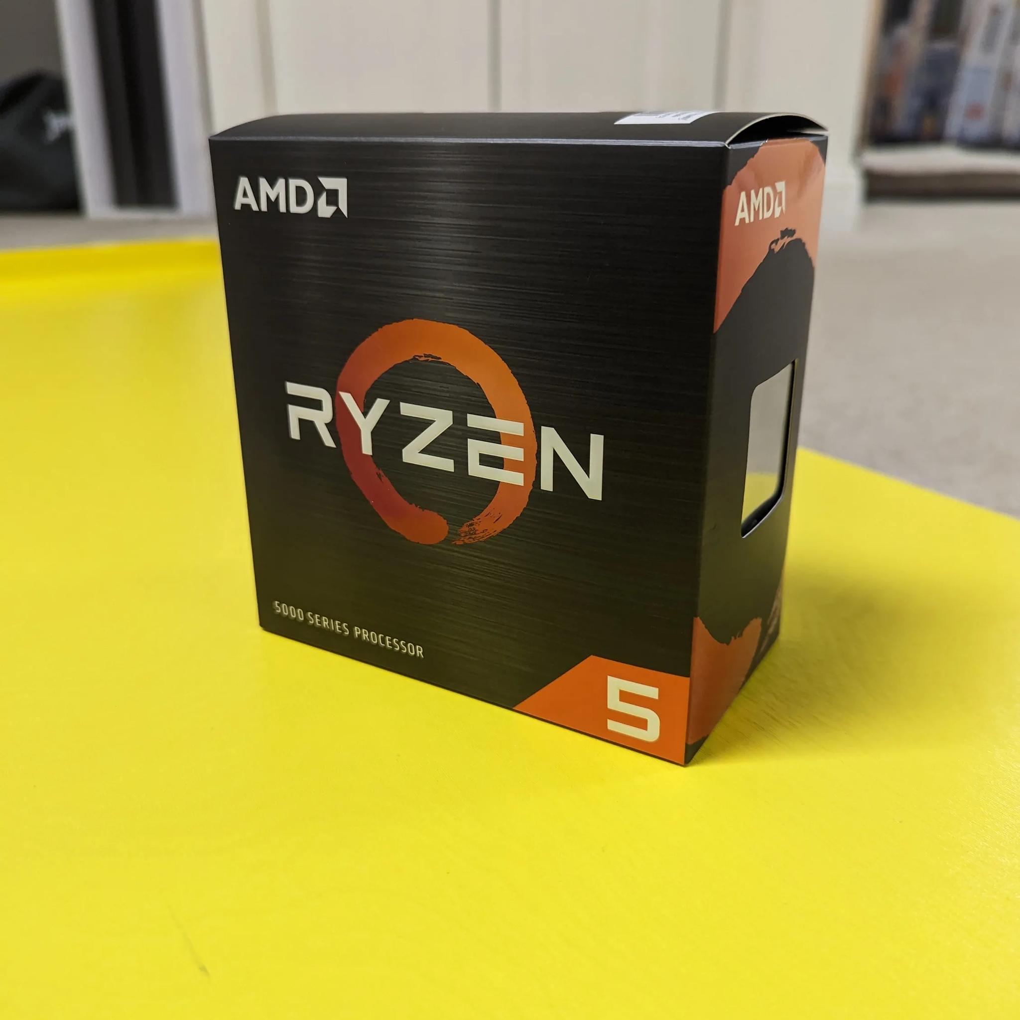 AMD Ryzen 5 5600X CPU: 6 core 12 thread processor 4.6GHz Max Boost, original box and cooler included