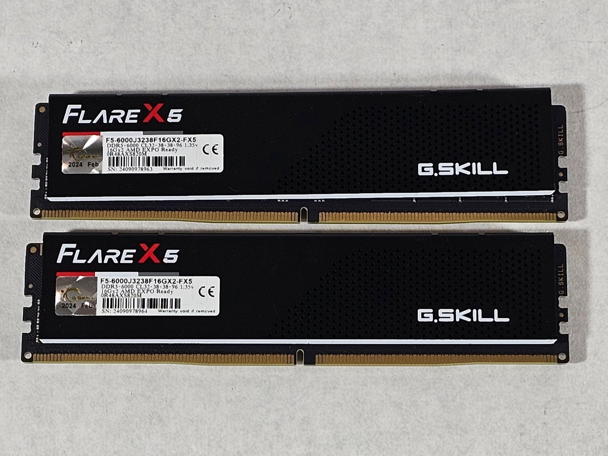 32GB DDR5 (2x16GB) CL32 6000MT/s AMD EXPO G.SKILL FLARE X5