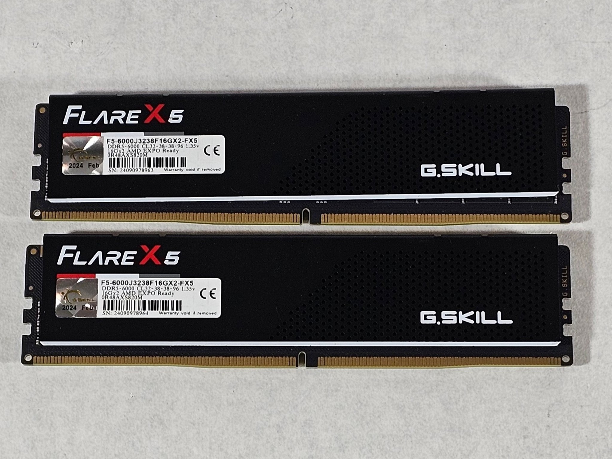 32GB DDR5 (2x16GB) CL32 6000MT/s AMD EXPO G.SKILL FLARE X5