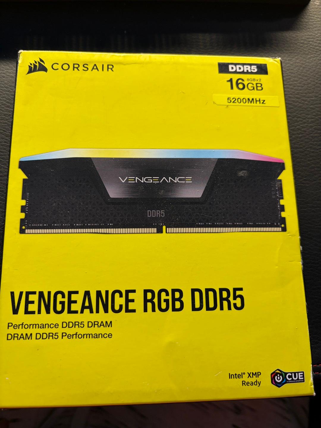 corsair vengeance rgb 16gb (8gbx2) ddr5 5200mhz