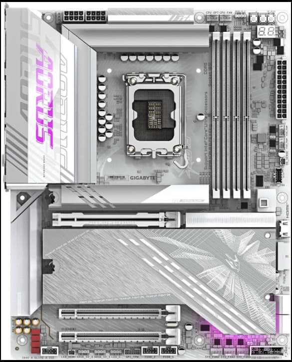 BRAND NEW! GIGABYTE Z890 AORUS ELITE X ICE Ultra Core, LGA 1851, DDR5, PCIE 5.0, ATX, WIFI 7.