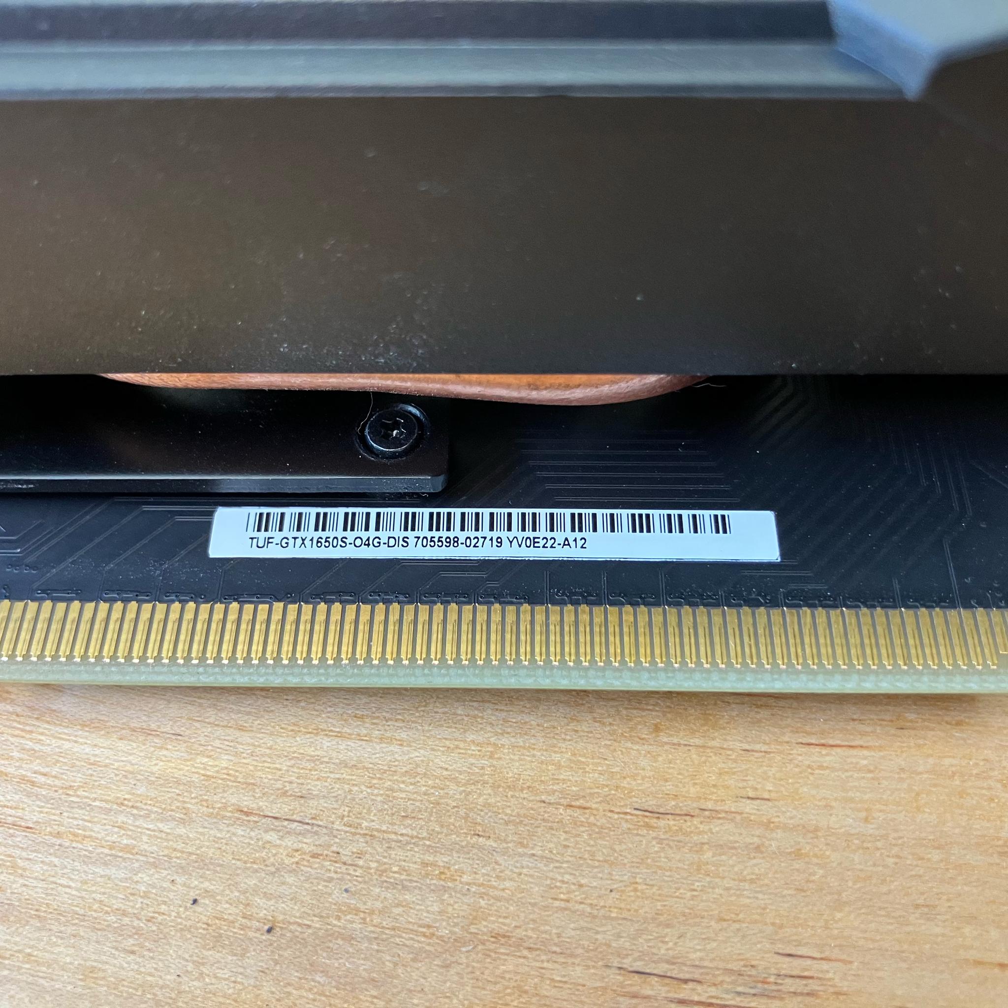ASUS GTX 1650 SUPER OC, lightly used