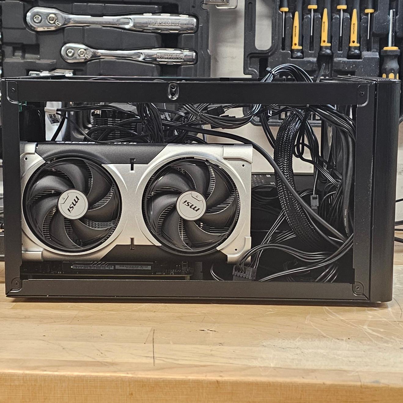 Black ITX PC Case w/ 3 Fans