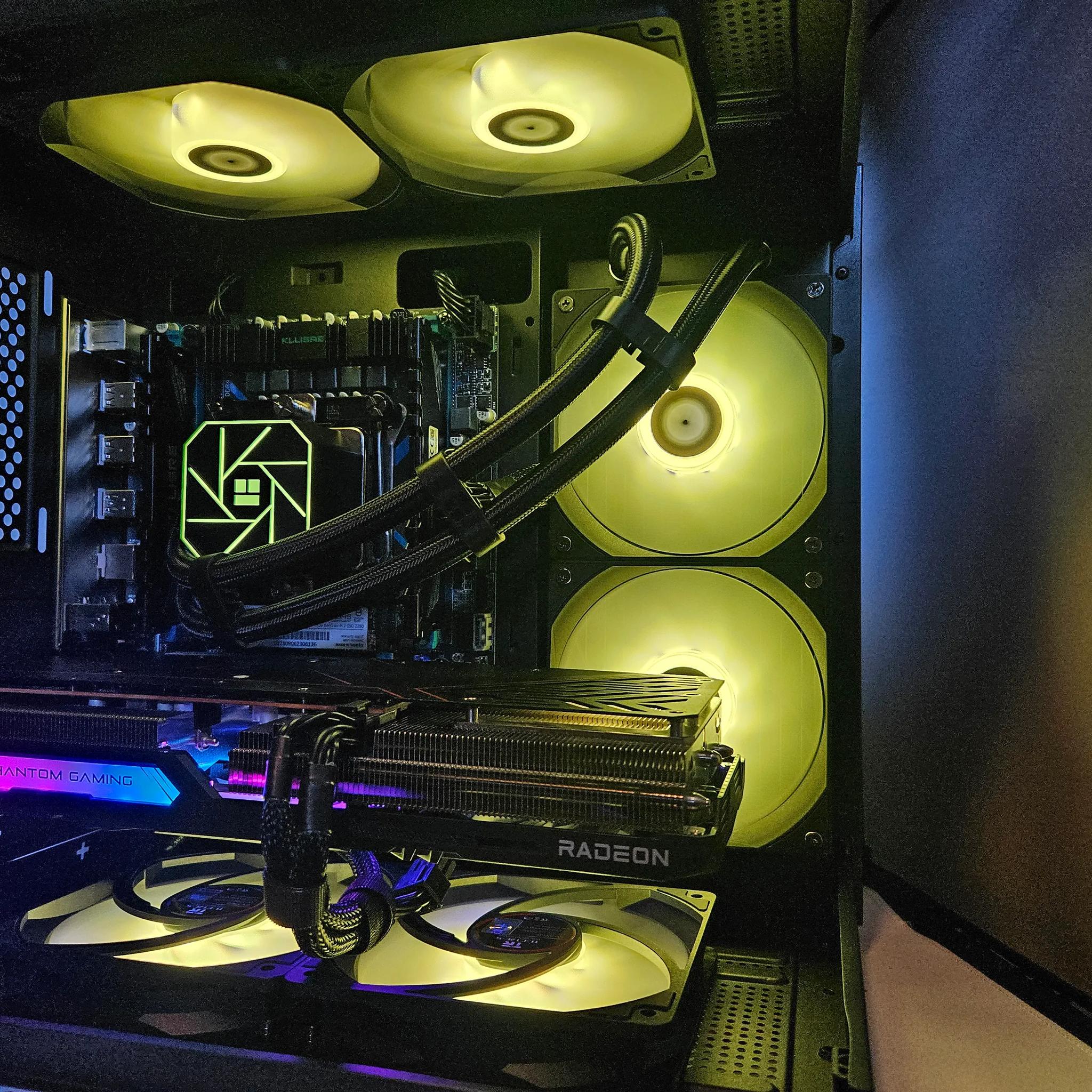 Dark Side Liquid cooled Intel 14 core / 16GB DDR4 / 512GB SSD / RX 7600