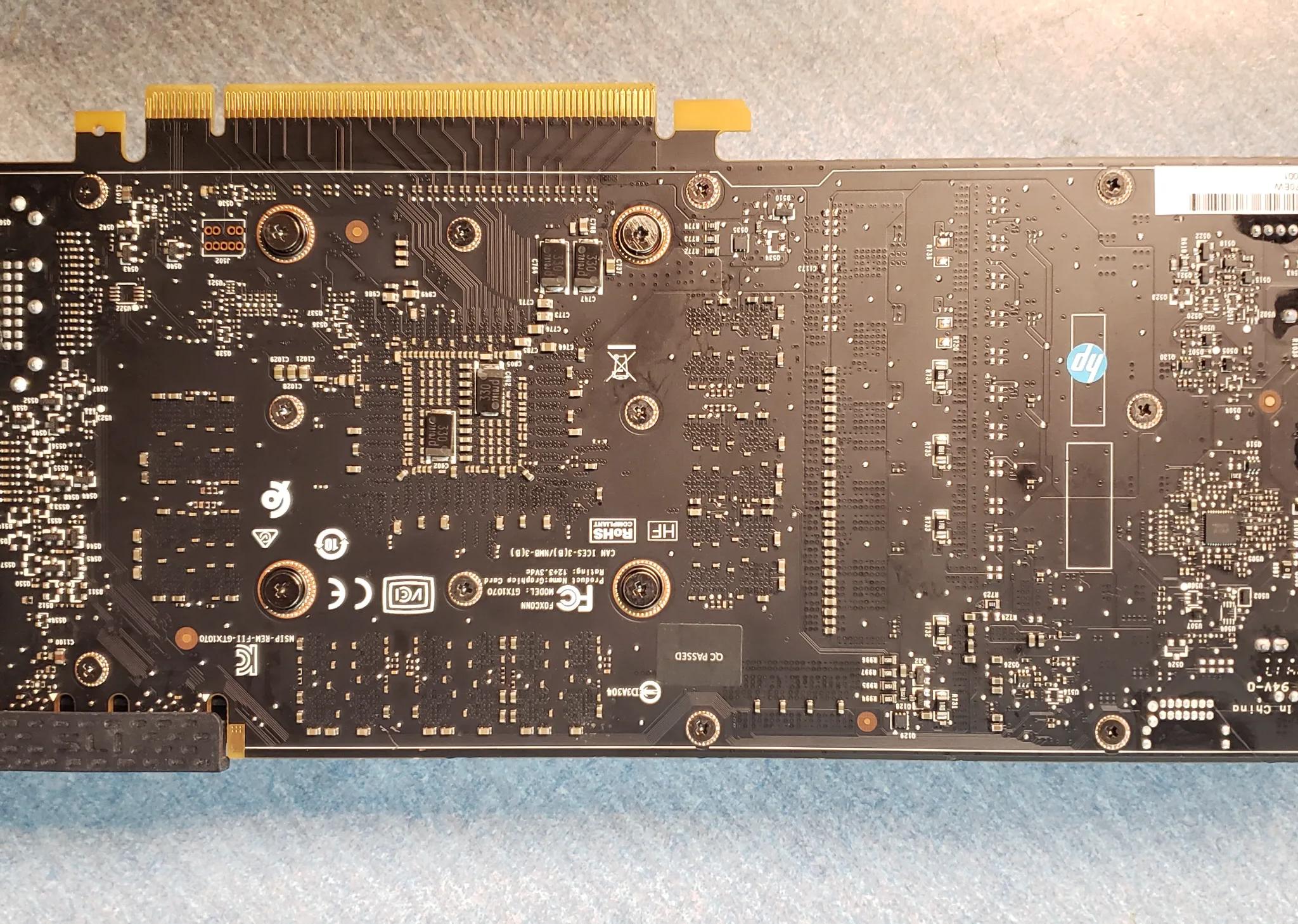 HP OEM GTX 1070 graphics card