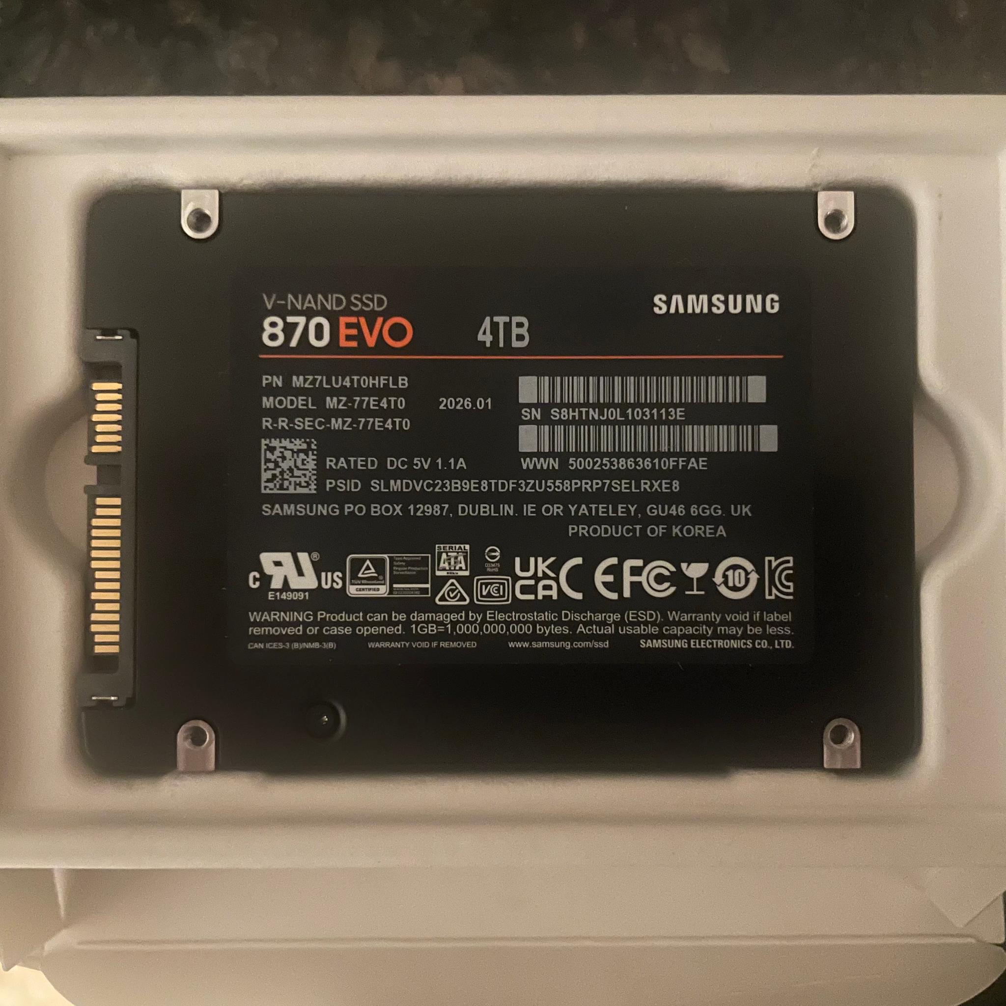 For sale: Brand new!Never Opened! Samsung 870 EVO 4TB SATA2.5 SSD! 300 below Samsung Price!