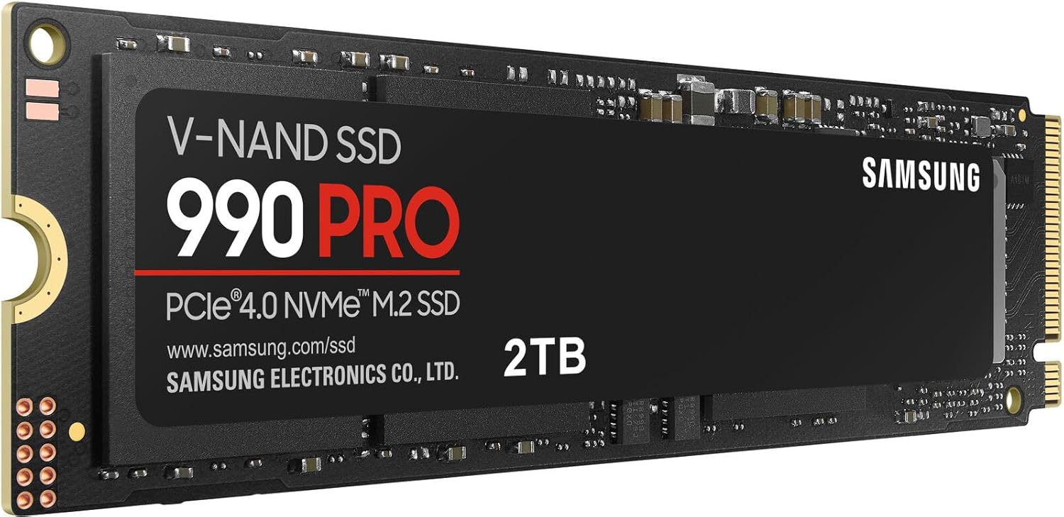Samsung 990 PRO SSD 2TB NVMe M.2 PCIe Gen4 2280 Internal Solid State Hard Drive Speeds 7,450 MB/s