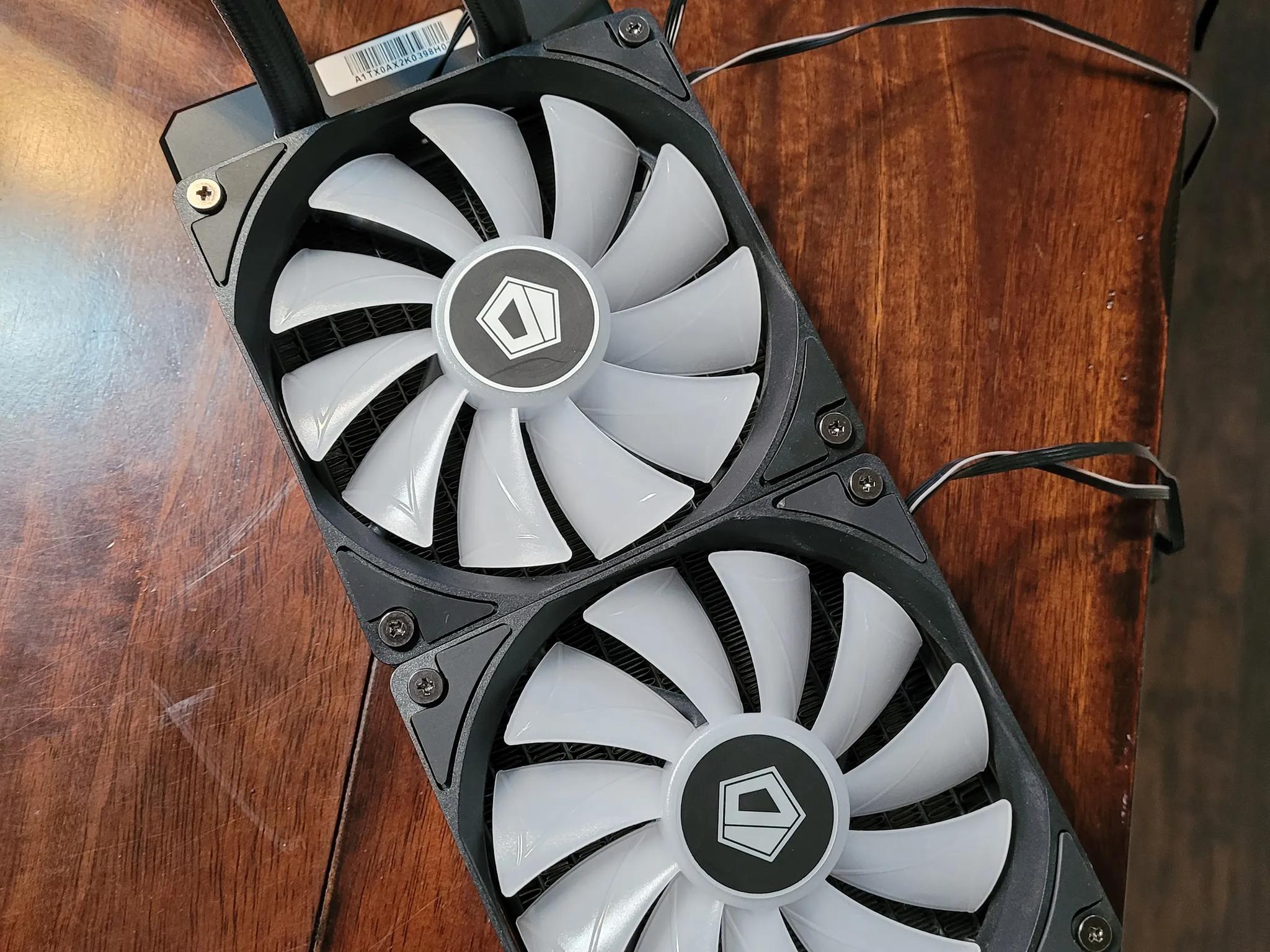 Black ID-COOLING AURAFLOW X 240mm CPU AIO Cooler RGB Fan (Intel and AMD CPU Support)