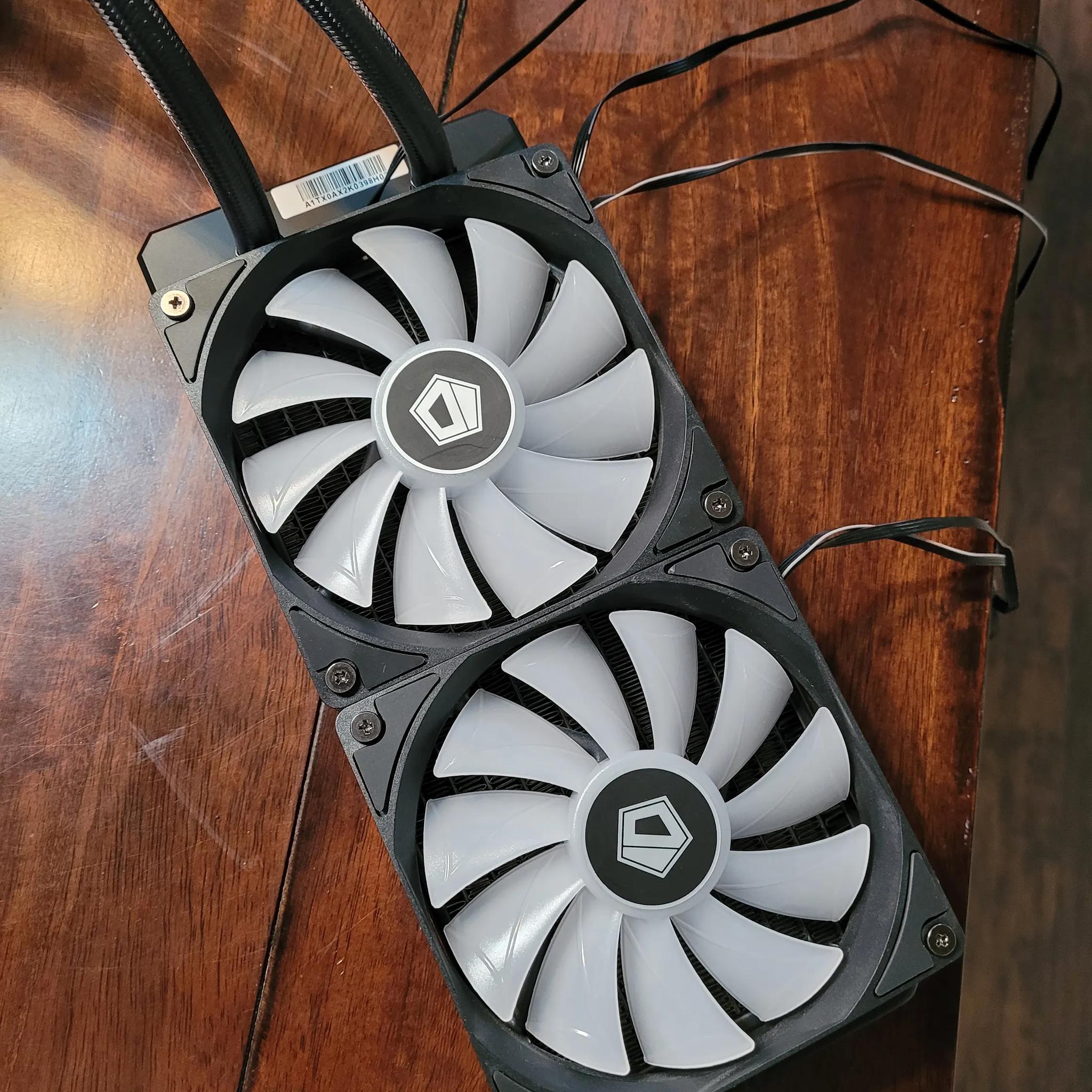 Black ID-COOLING AURAFLOW X 240mm CPU AIO Cooler RGB Fan (Intel and AMD CPU Support)