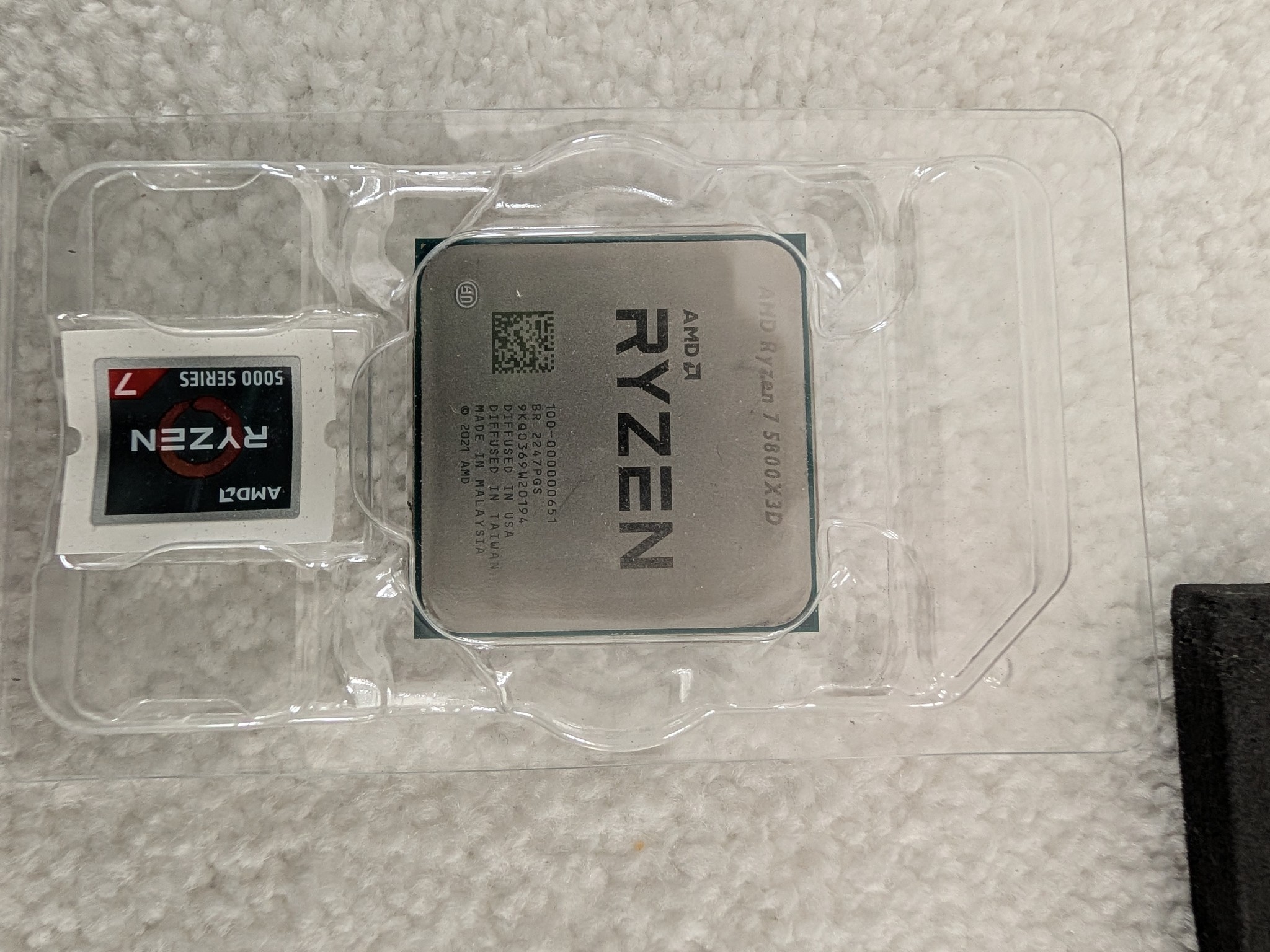 AMD Ryzen 7 5800X3D, 3.4 GHz 8 cores / 16 thread