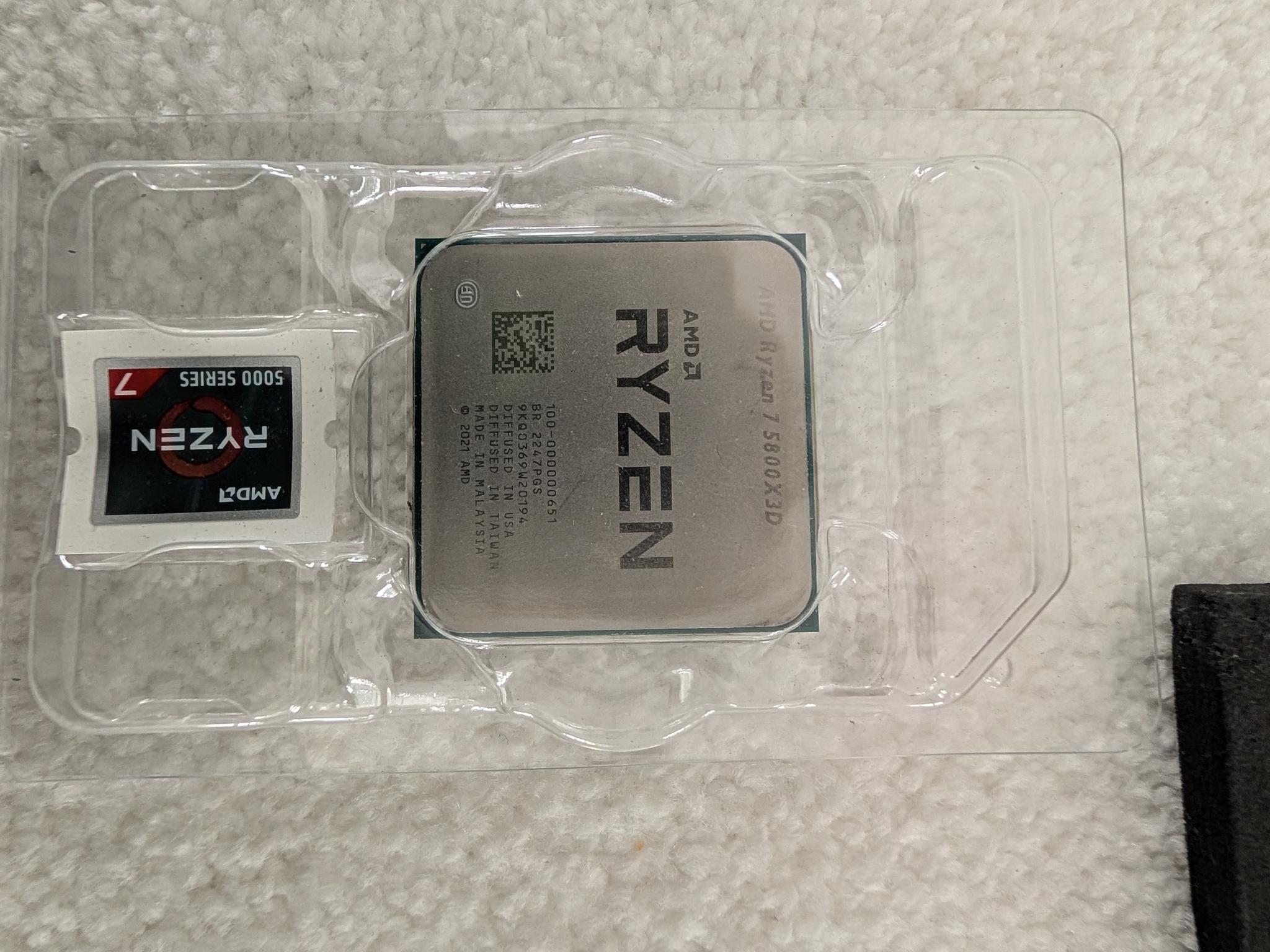AMD Ryzen 7 5800X3D, 3.4 GHz 8 cores / 16 thread