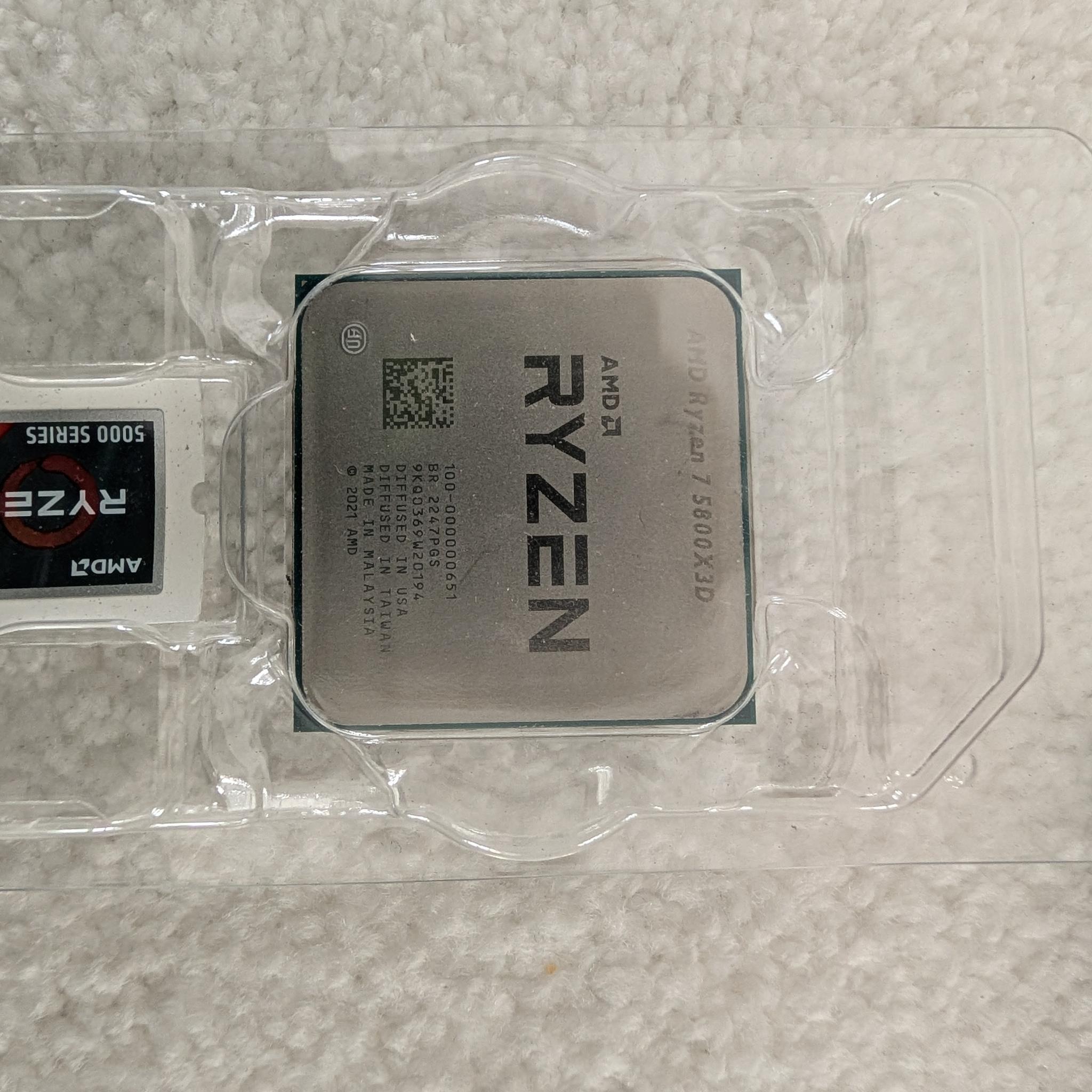 AMD Ryzen 7 5800X3D, 3.4 GHz 8 cores / 16 thread