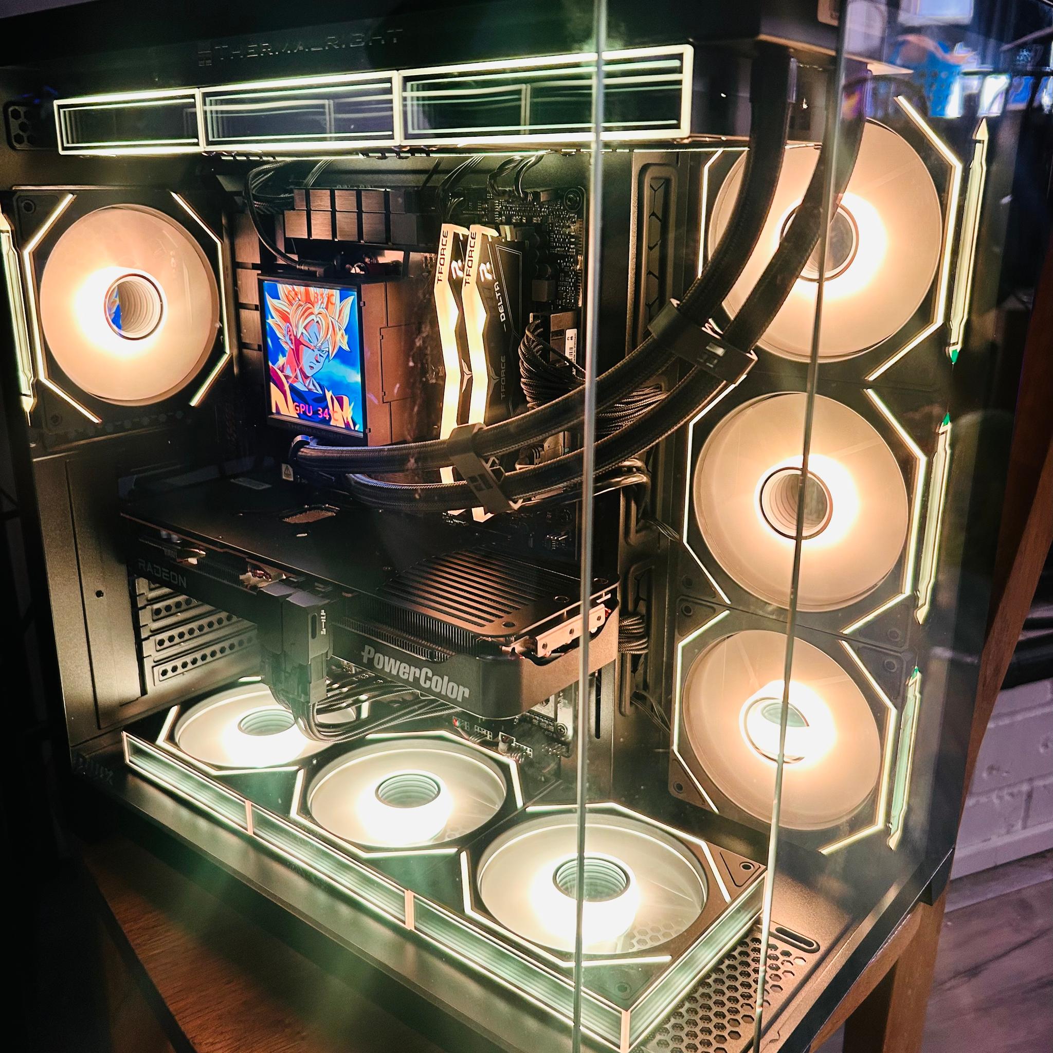 Custom RGB Gaming PC - Ryzen 7 9800x3d, Power Color Reaper Radeon RX 9070 XT, 16GB DDR5 RAM...