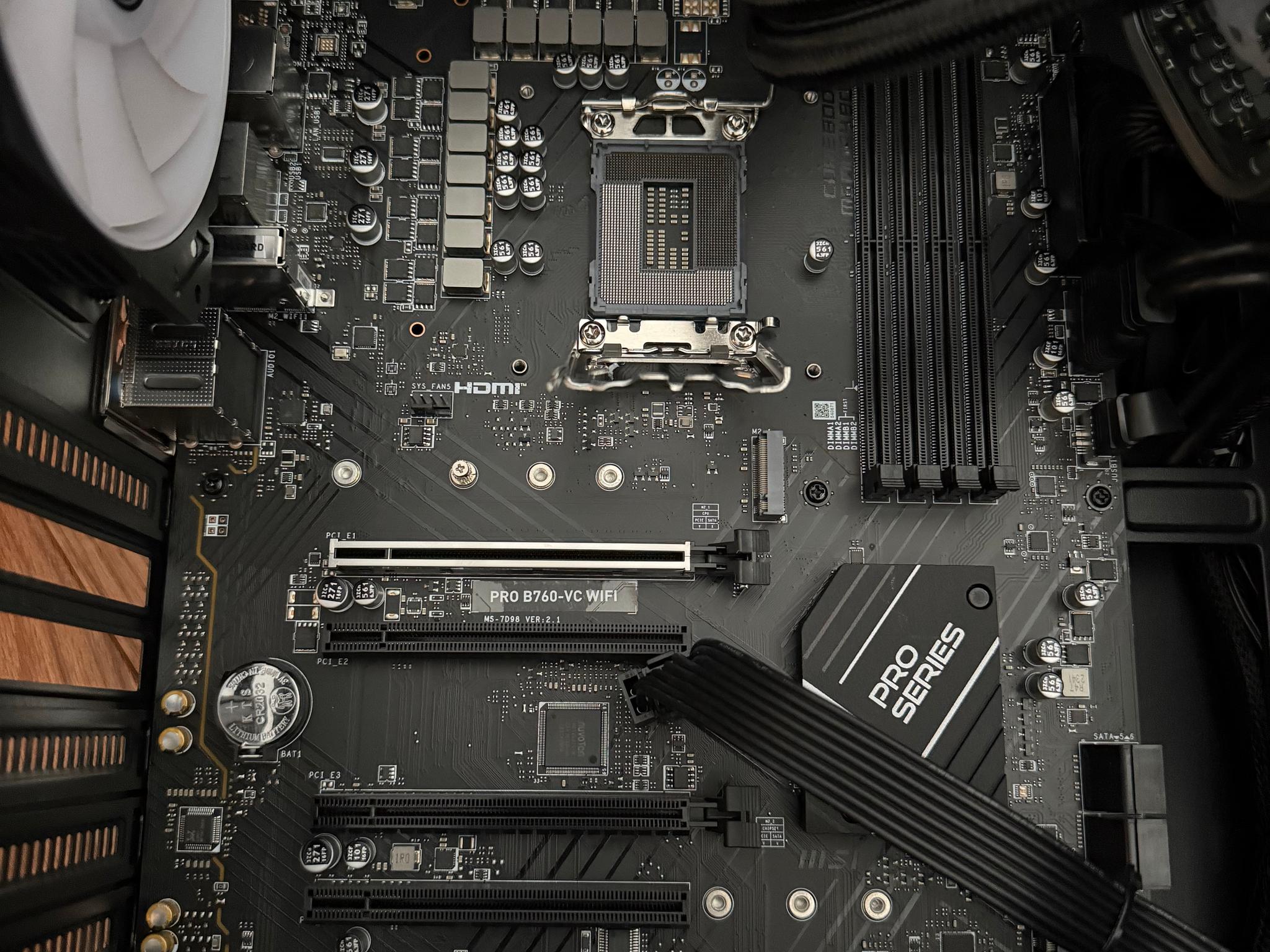 MSI PRO B760-VC WIFI Intel ATX DDR5 Motherboard (Board & I/O Shield Only)