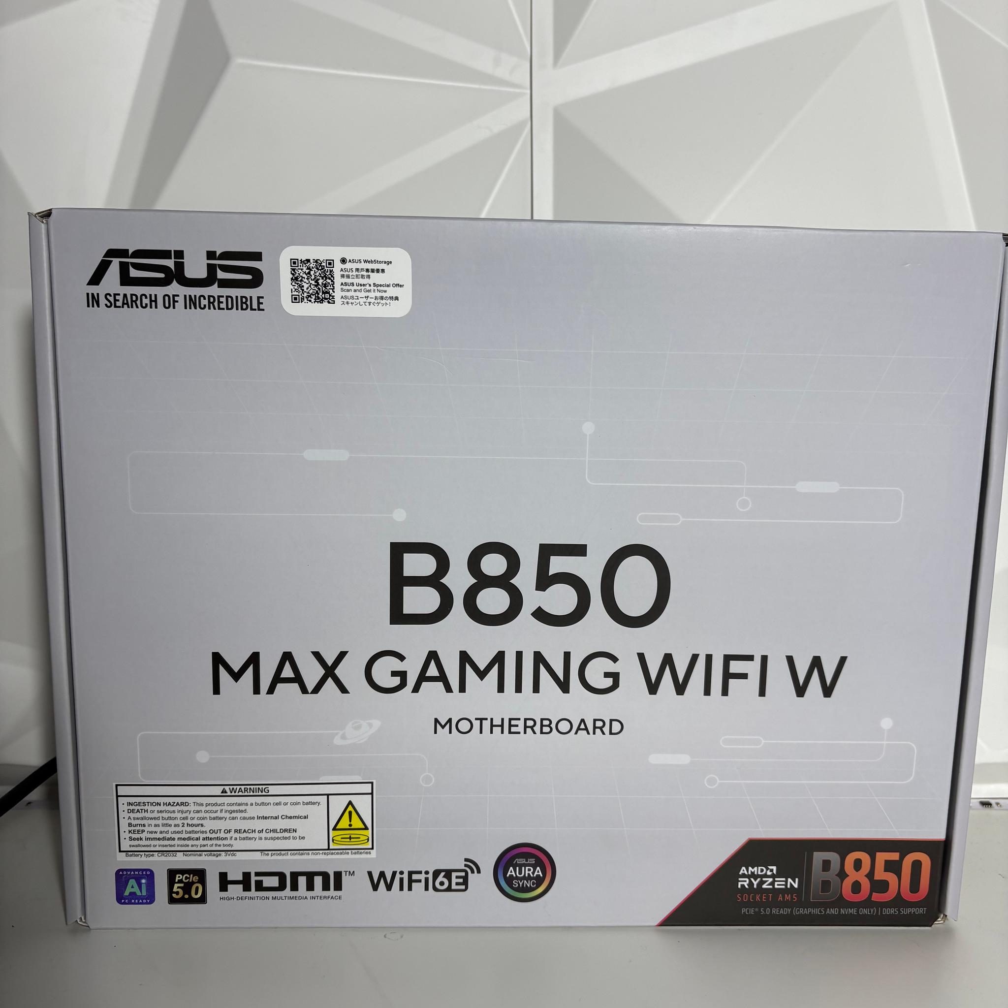 ASUS B850 Max Gaming Wi-Fi Motherboard
