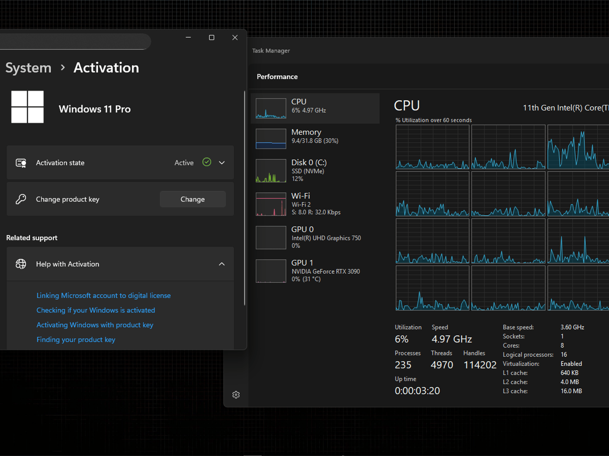 RTX 3090, Custom Watercooled, 11700K, 32GB DDR4 3200, 2TB 3x4 NVMe
