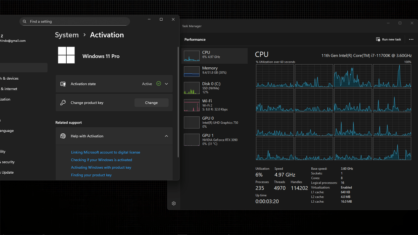RTX 3090, Custom Watercooled, 11700K, 32GB DDR4 3200, 2TB 3x4 NVMe